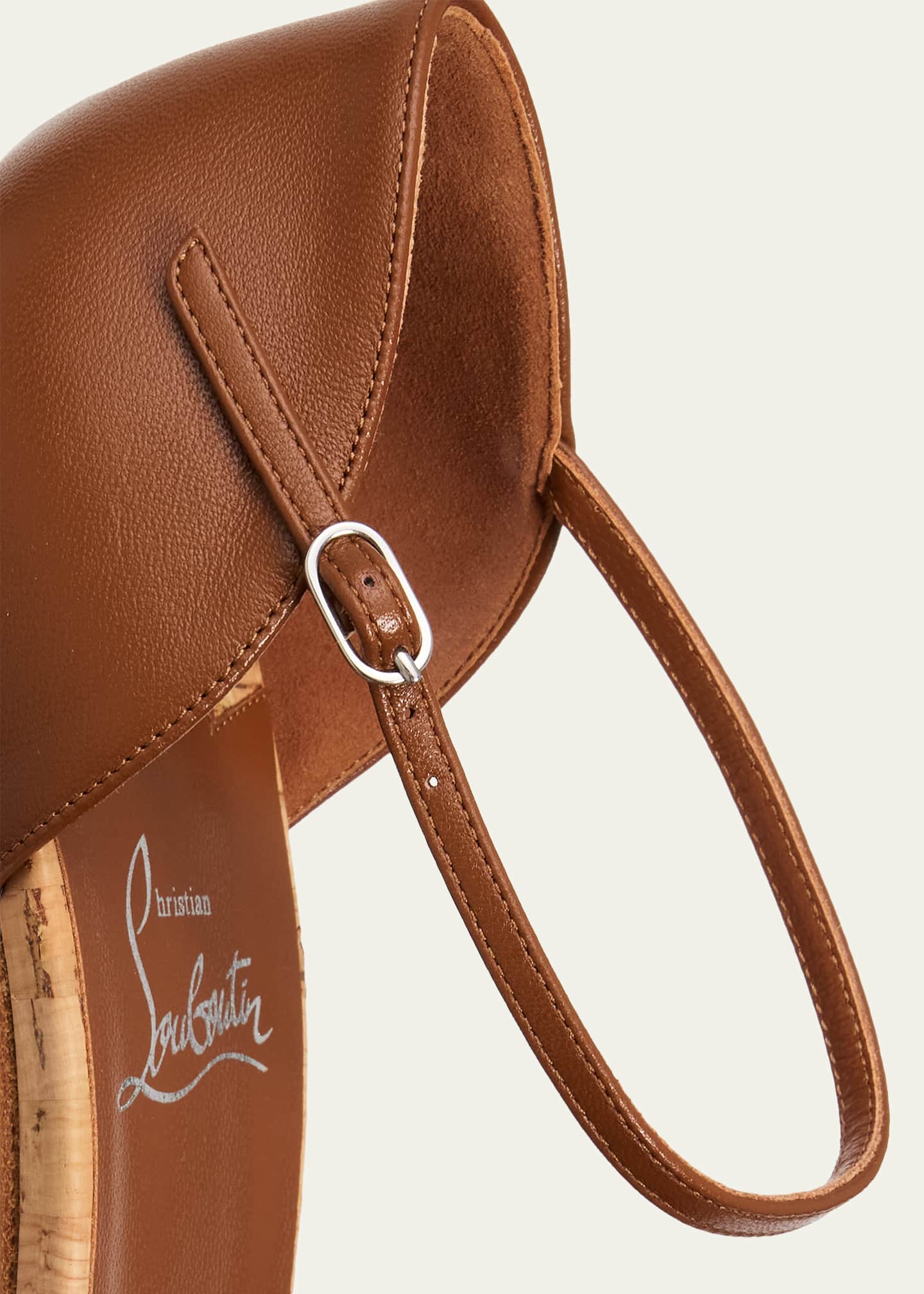 Christian Louboutin 130mm Sandaloo Leather Platform Sandals