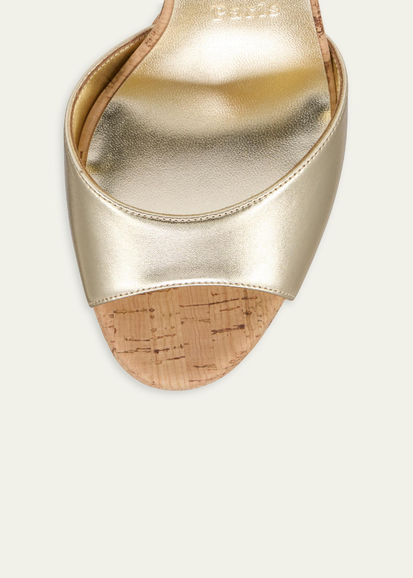 Christian Louboutin 130mm Sandaloo Metallic Leather Platform