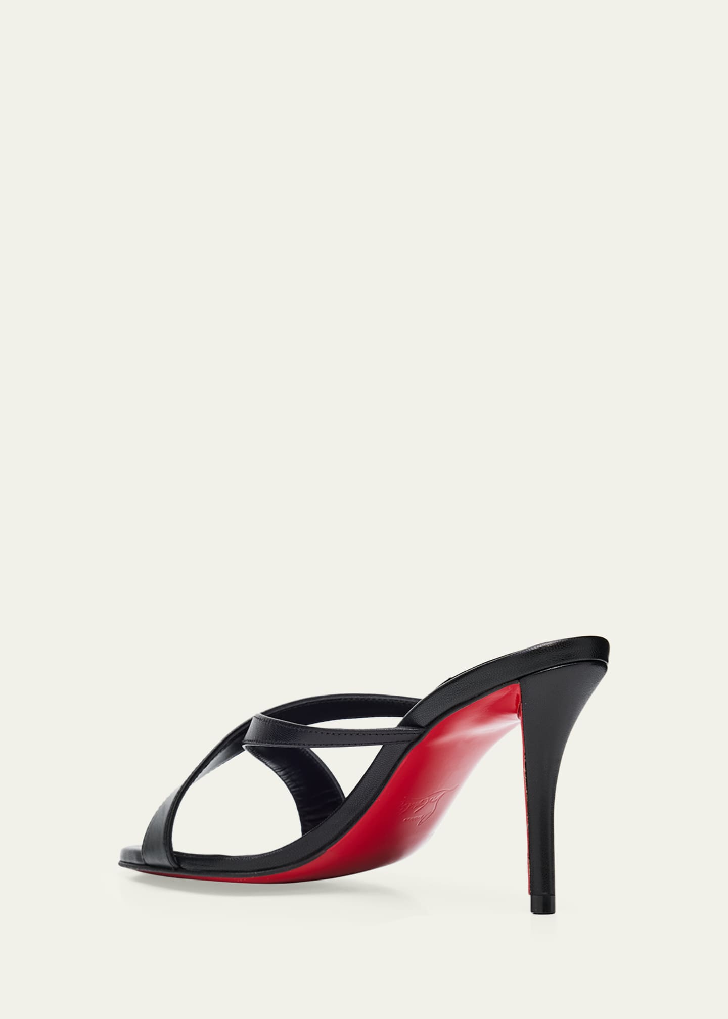 Christian Louboutin 80mm Mulazee Leather Crisscross Mules