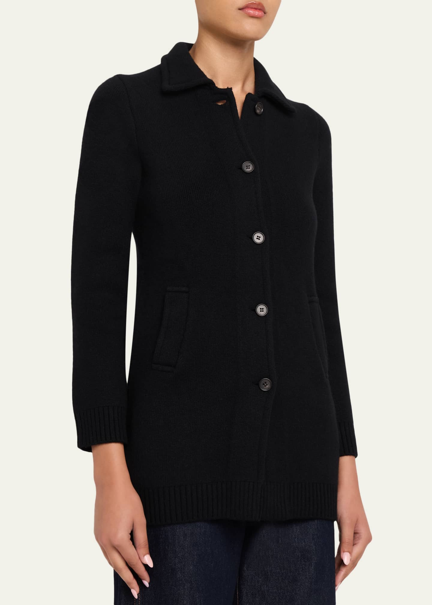 Lisa Yang Ulva Cashmere Collared Cardigan - Bergdorf Goodman
