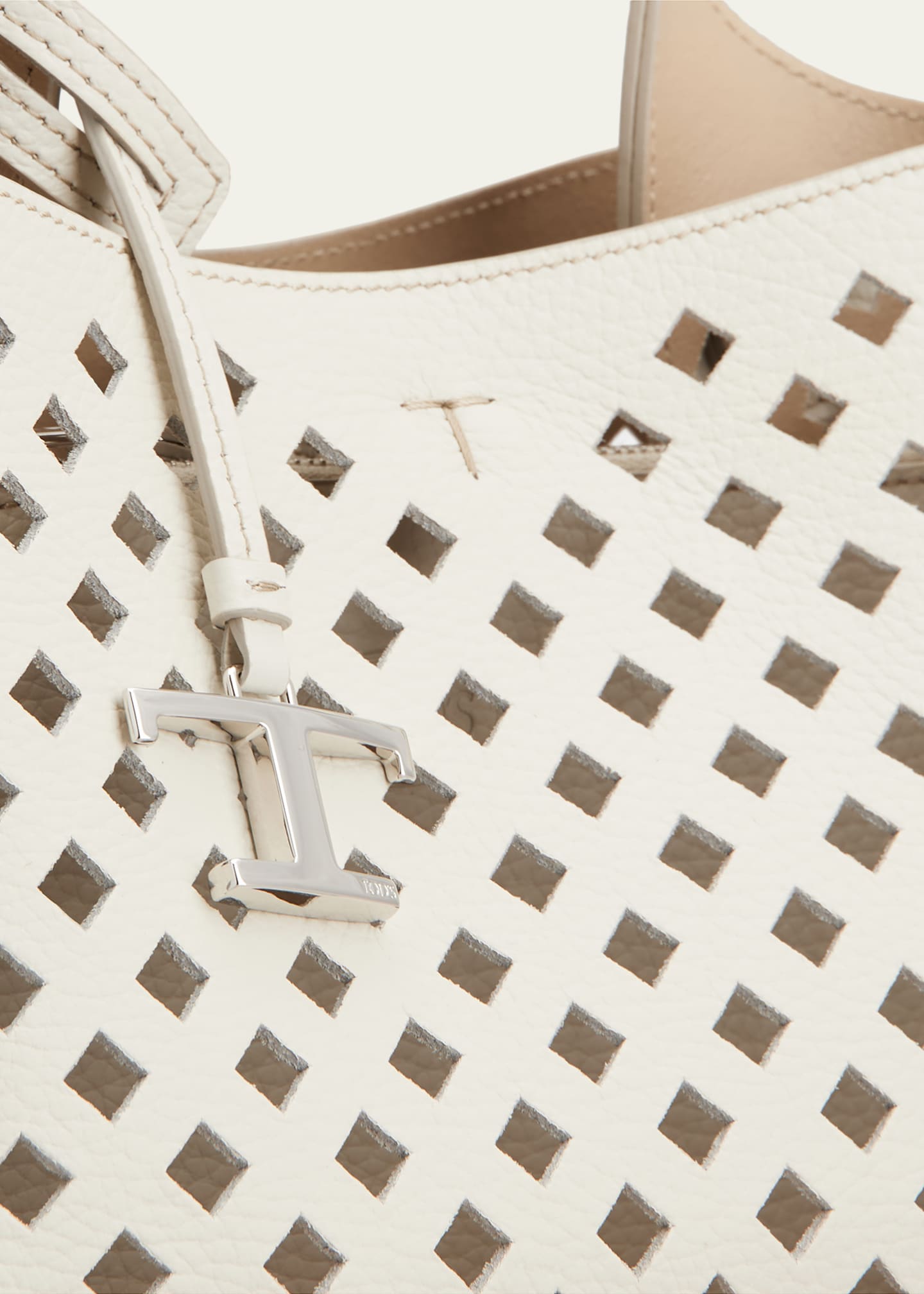 Tod's Micro Timeless T Cutout Leather Shoulder Bag - Bergdorf Goodman