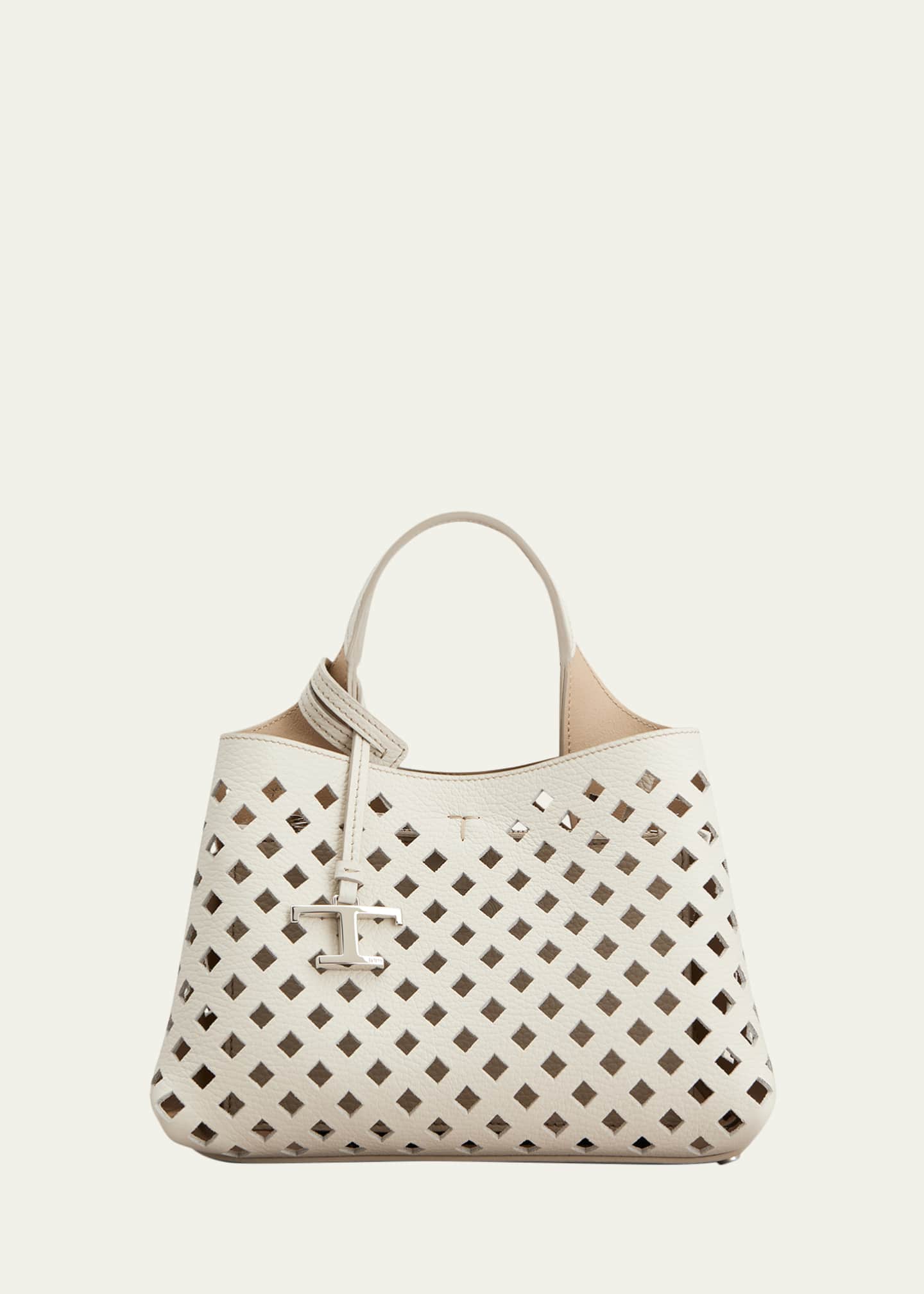 Tod's Micro Timeless T Cutout Leather Shoulder Bag - Bergdorf Goodman
