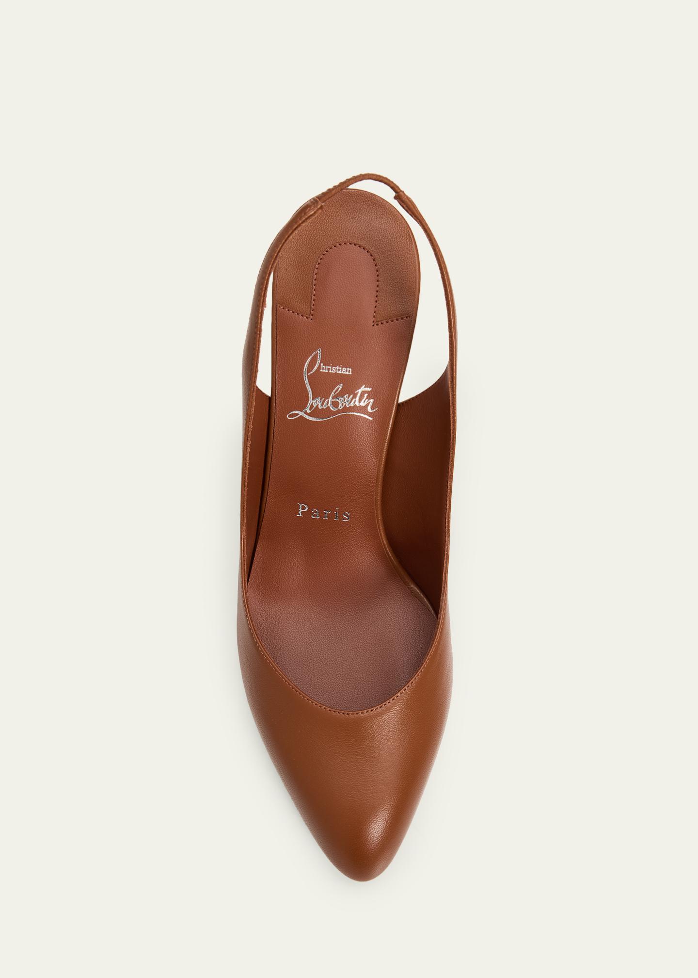 Christian Louboutin 85mm Fannylove Leather Slingback Pumps