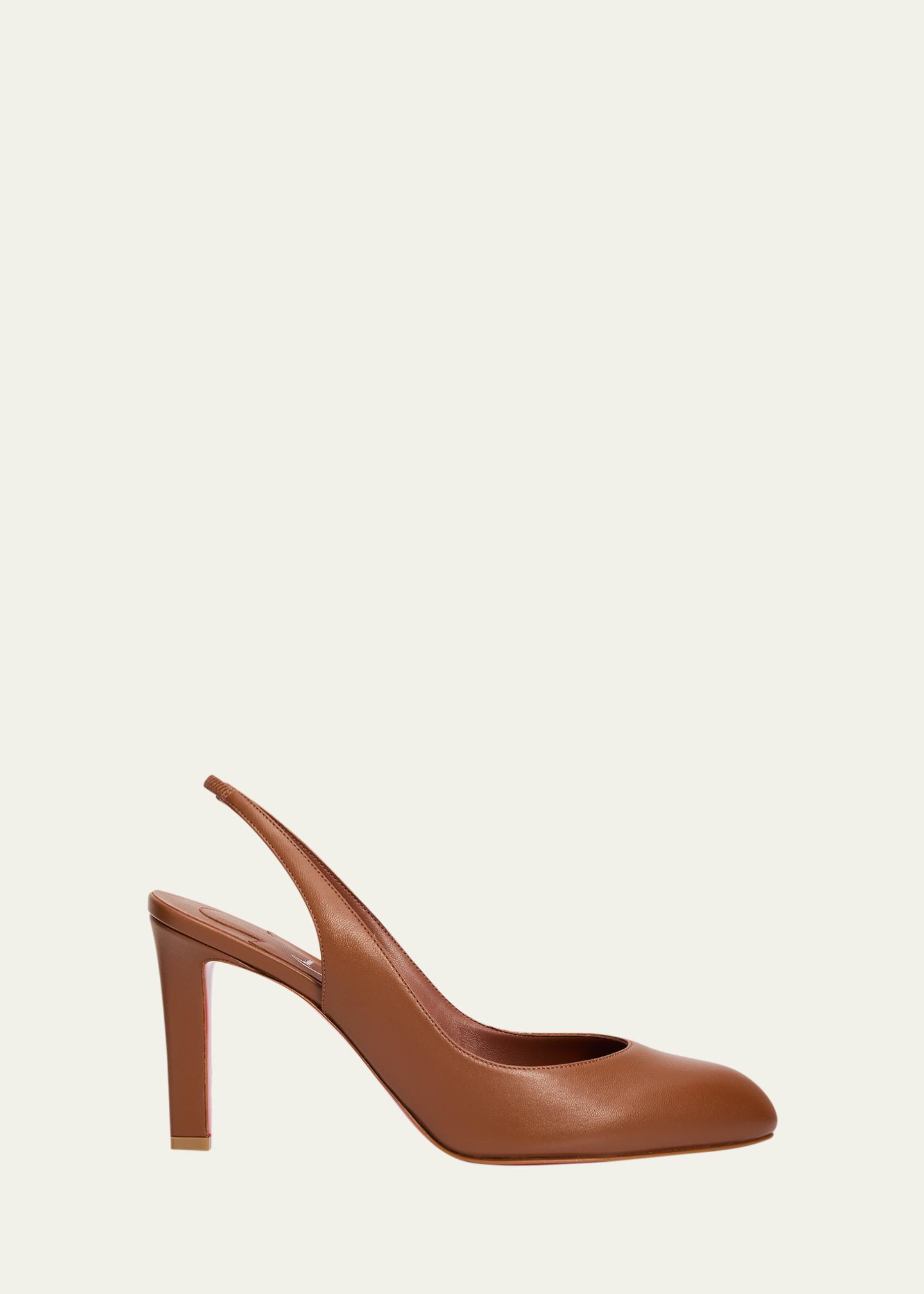 Christian Louboutin 85mm Fannylove Leather Slingback Pumps