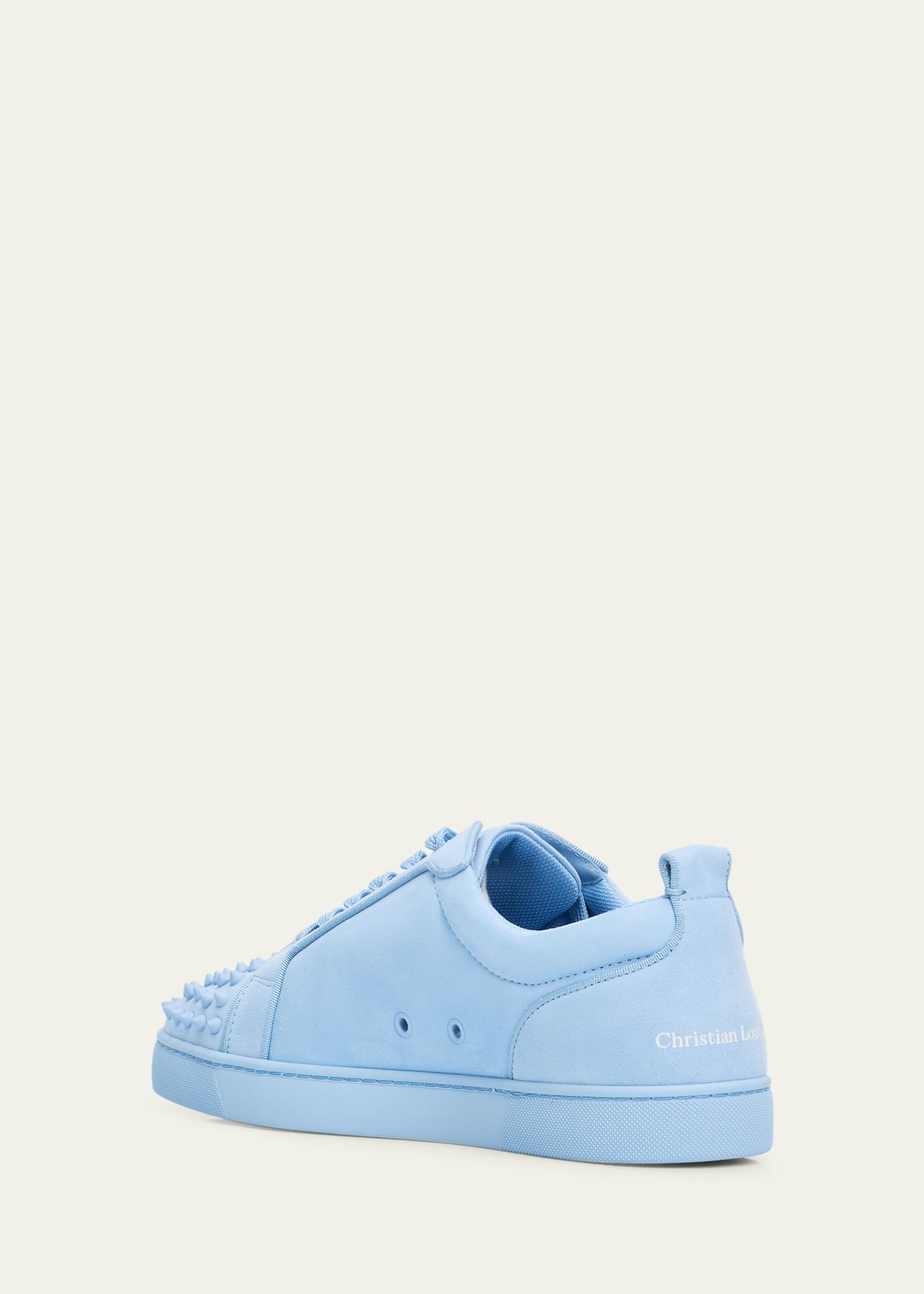 Christian Louboutin Men's Louis Jr Spikes Suede Low-Top Sneakers
