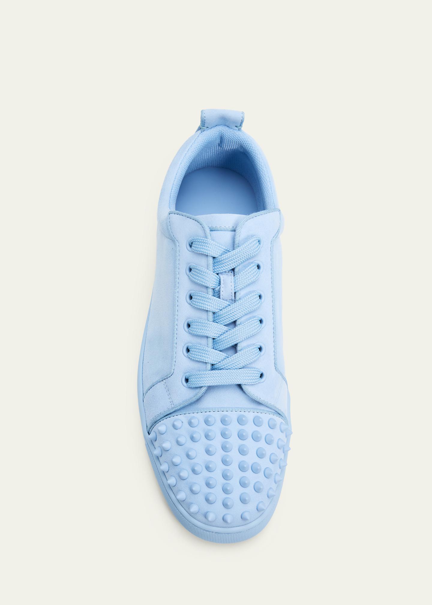 Christian Louboutin Men's Louis Jr Spikes Suede Low-Top Sneakers