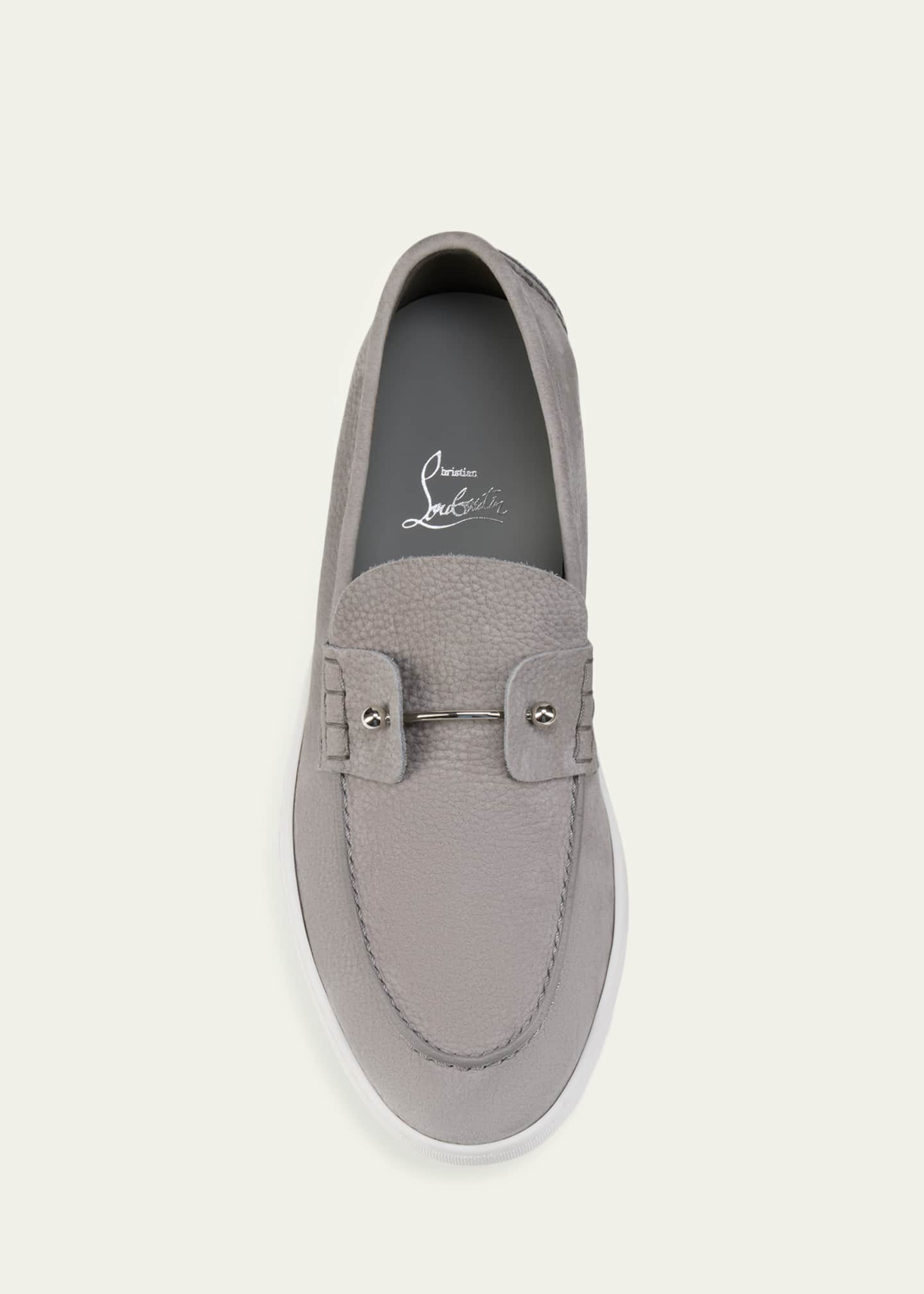 Christian Louboutin Men's Chambeliboat Flat Leather Boat Shoes