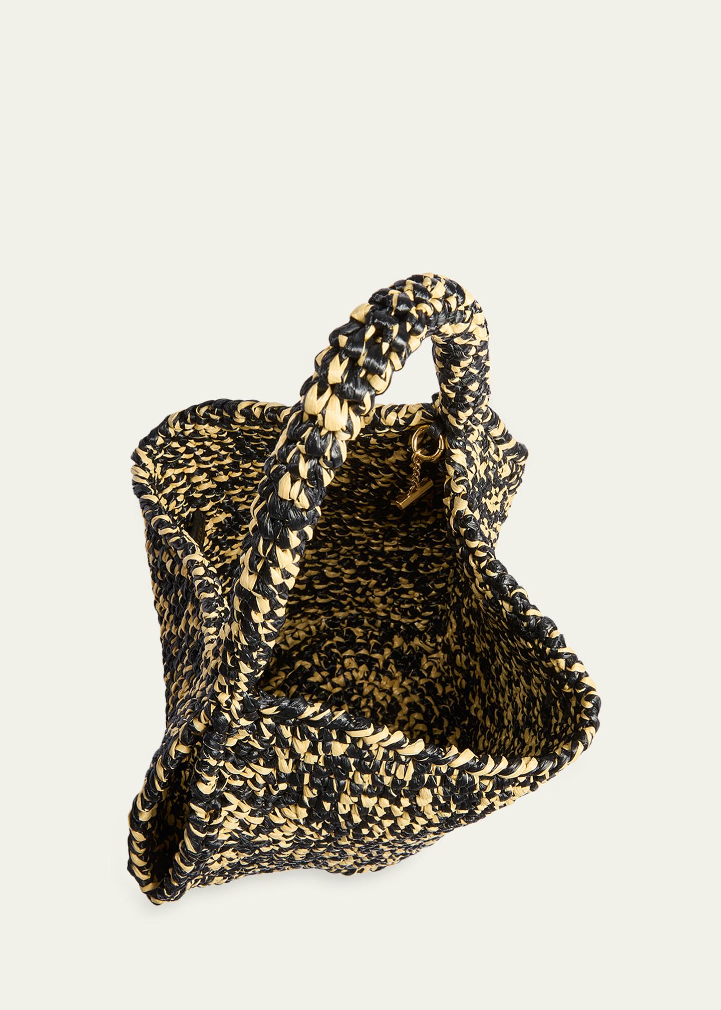 Khaite Lotus Mini Raffia Top-Handle Bag - Bergdorf Goodman