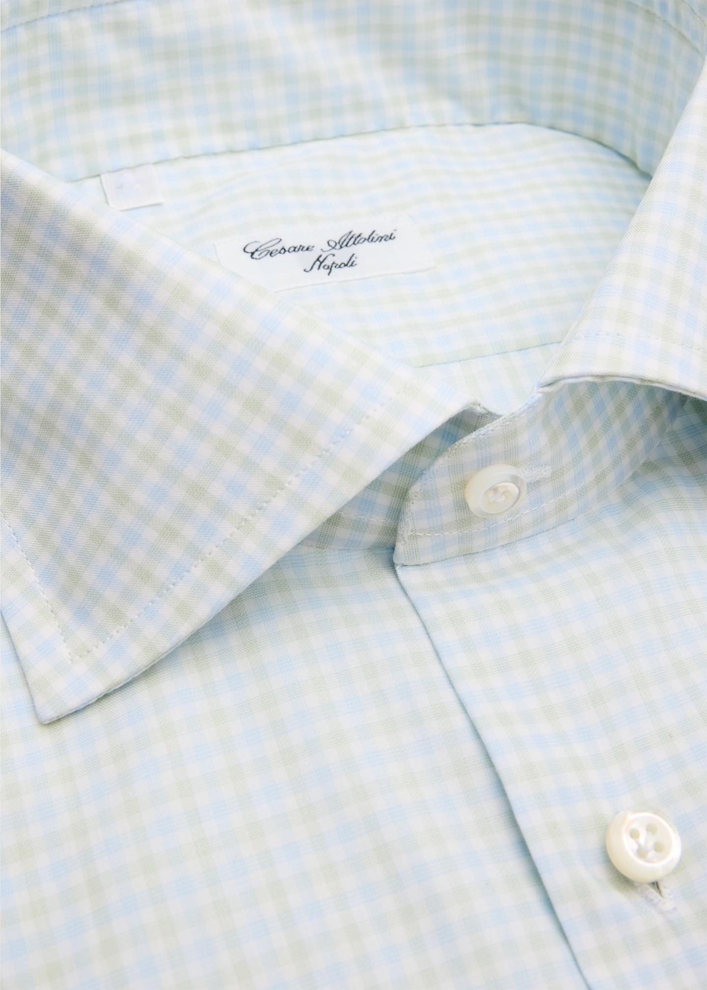 Cesare Attolini Men's Micro-Gingham Cotton Dress Shirt - Bergdorf Goodman
