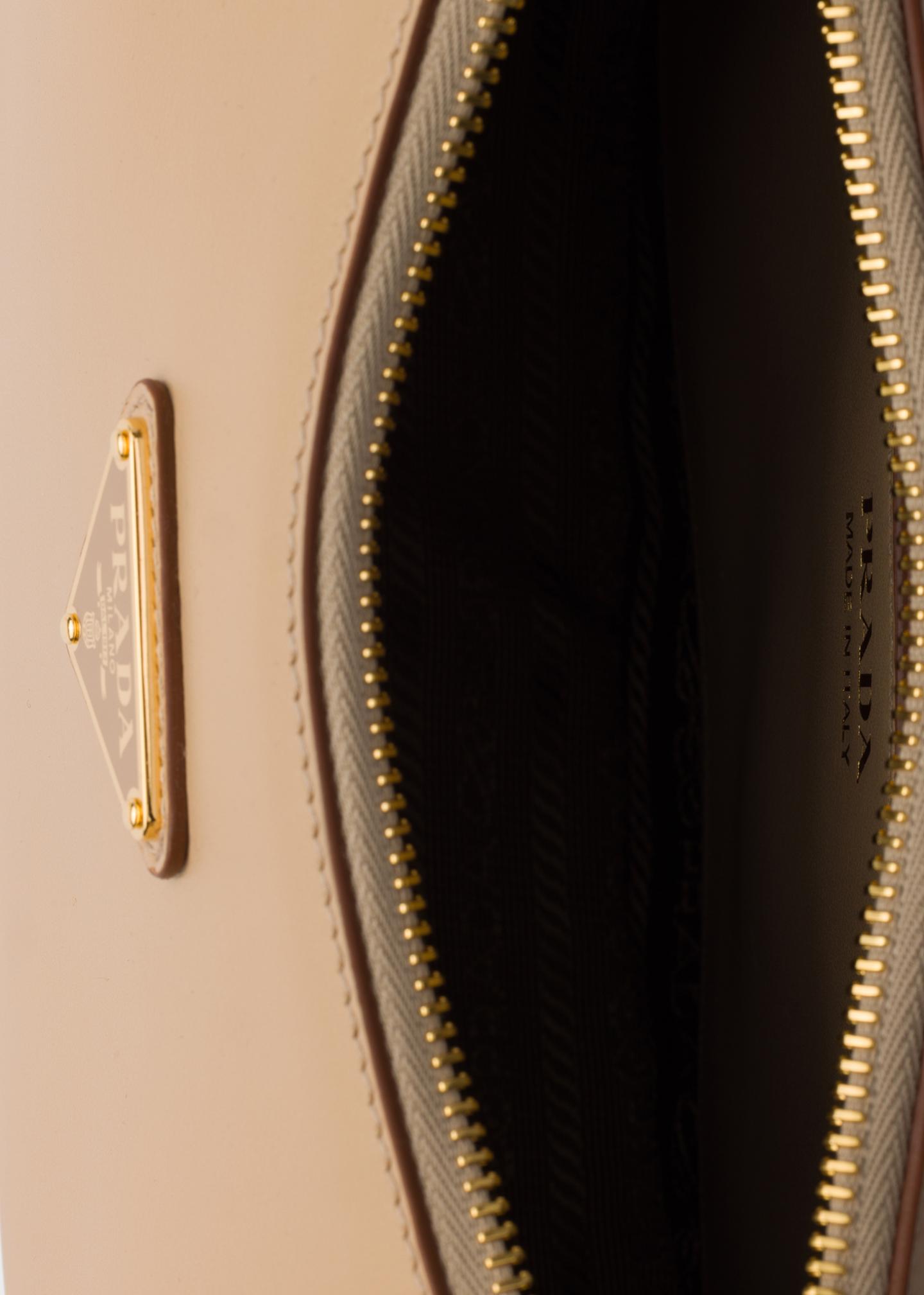 Prada Arque Leather Half-Moon Shoulder Bag - Bergdorf Goodman