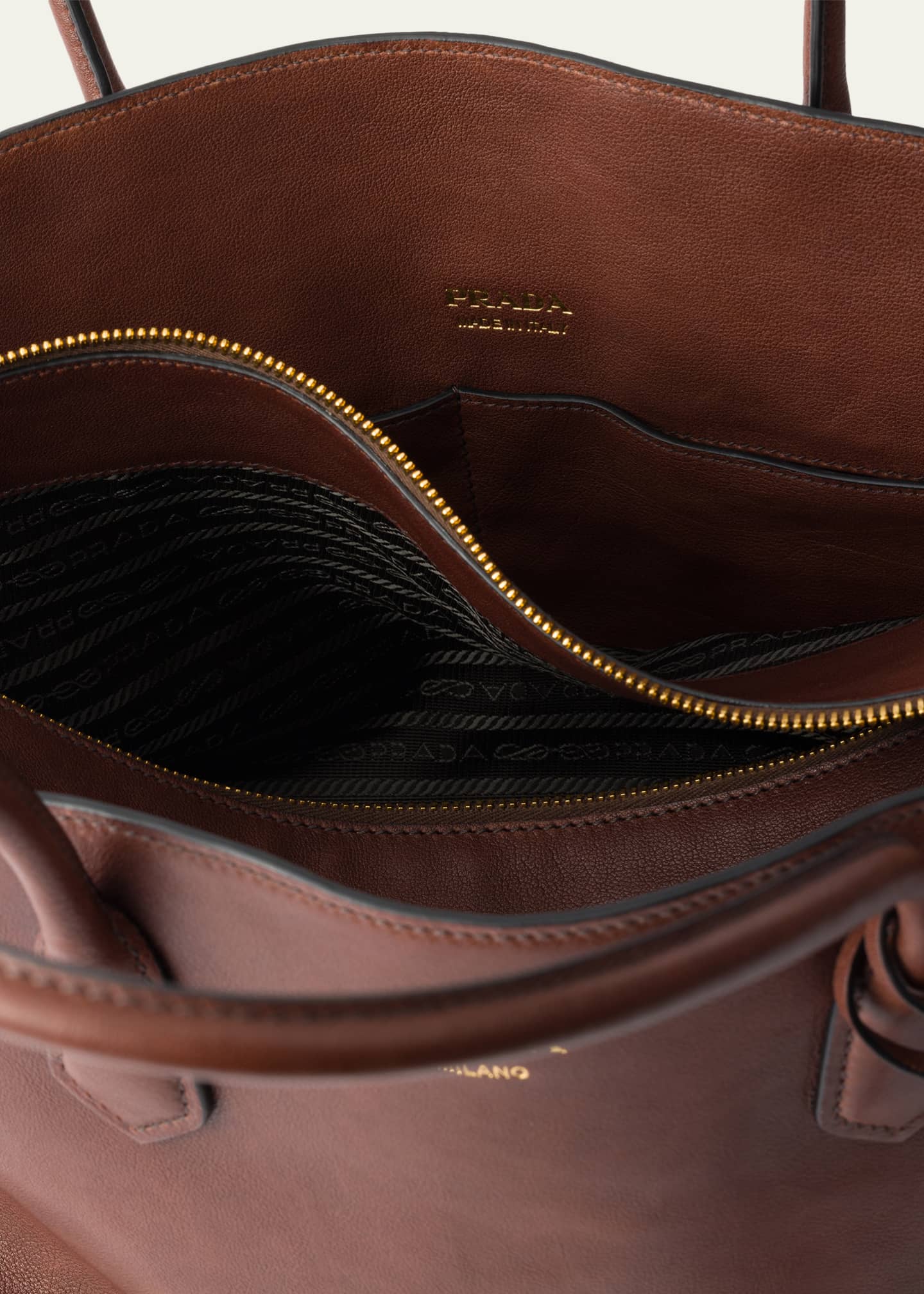 Prada Large Leather Tote Bag - Bergdorf Goodman