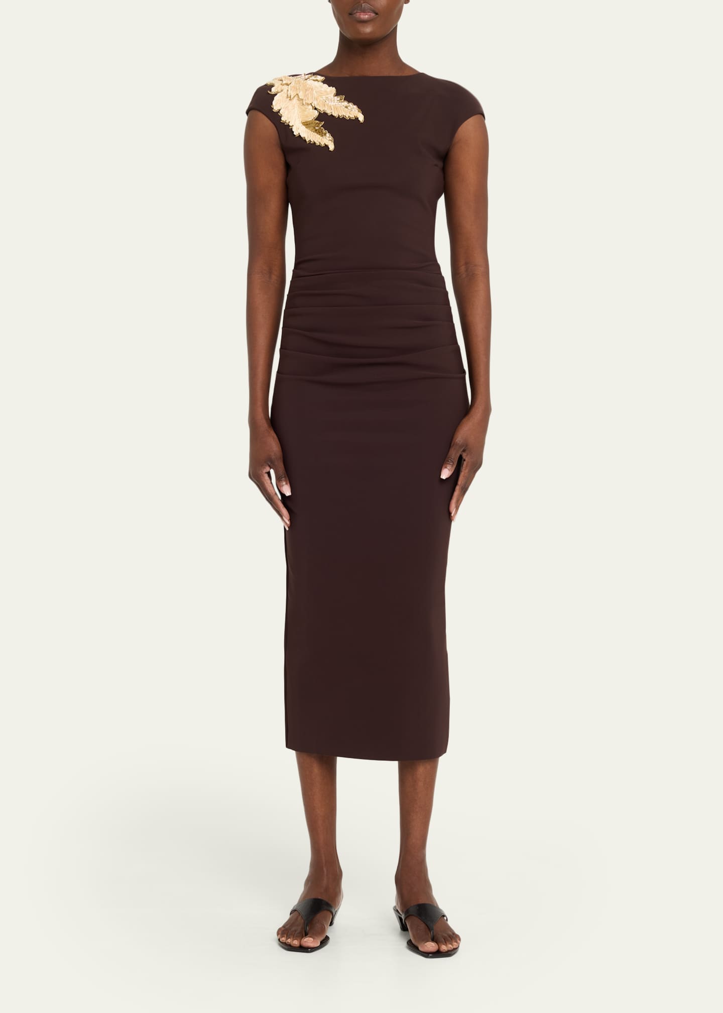embellished bodycon midi dress Pearl White Embellished Bodycon Midi Dress