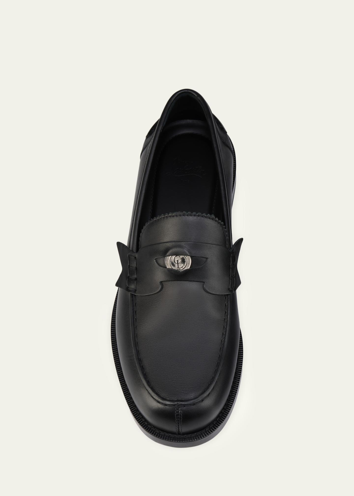 hippo Christian Louboutin ローファー ブラック Christian Louboutin x Jaden Smith Men's Plato Leather Red-Sole