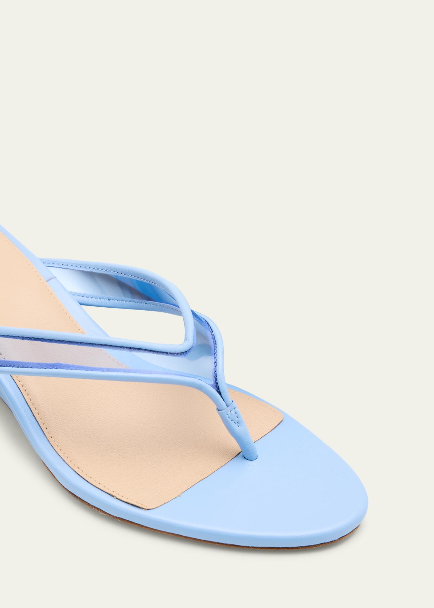 Veronica Beard Clea Jelly Leather Wedge Sandals - Bergdorf Goodman