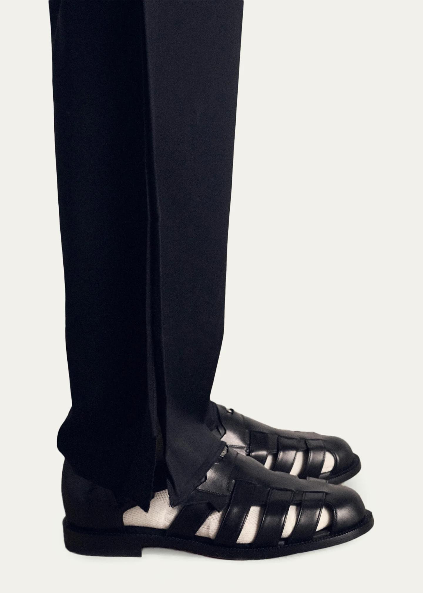 Christian Louboutin Men's Kemet Leather Fisherman Sandals - Bergdorf ...