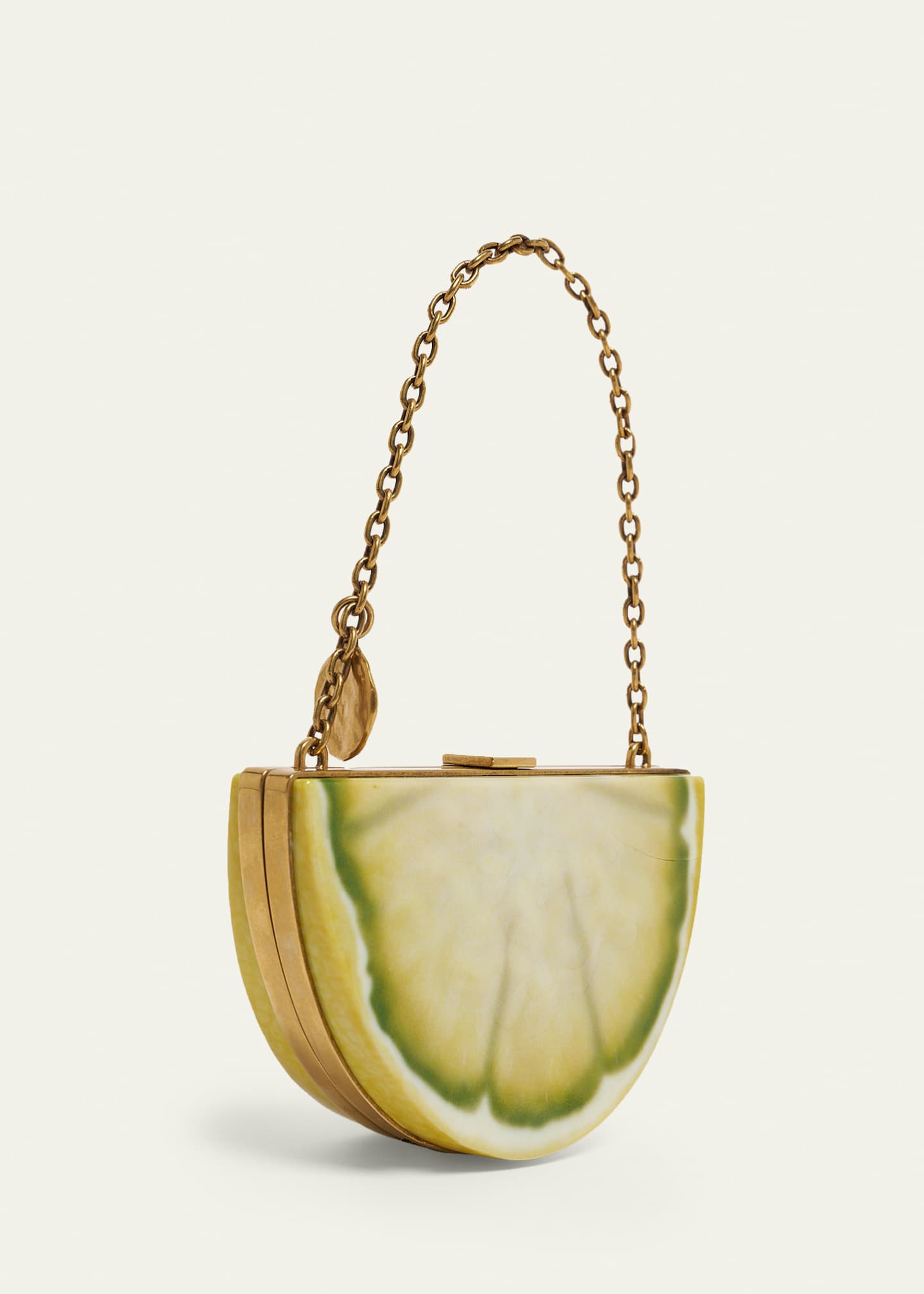Saint Laurent Mini Lemon Wedge Resin Clutch Bag - Bergdorf Goodman