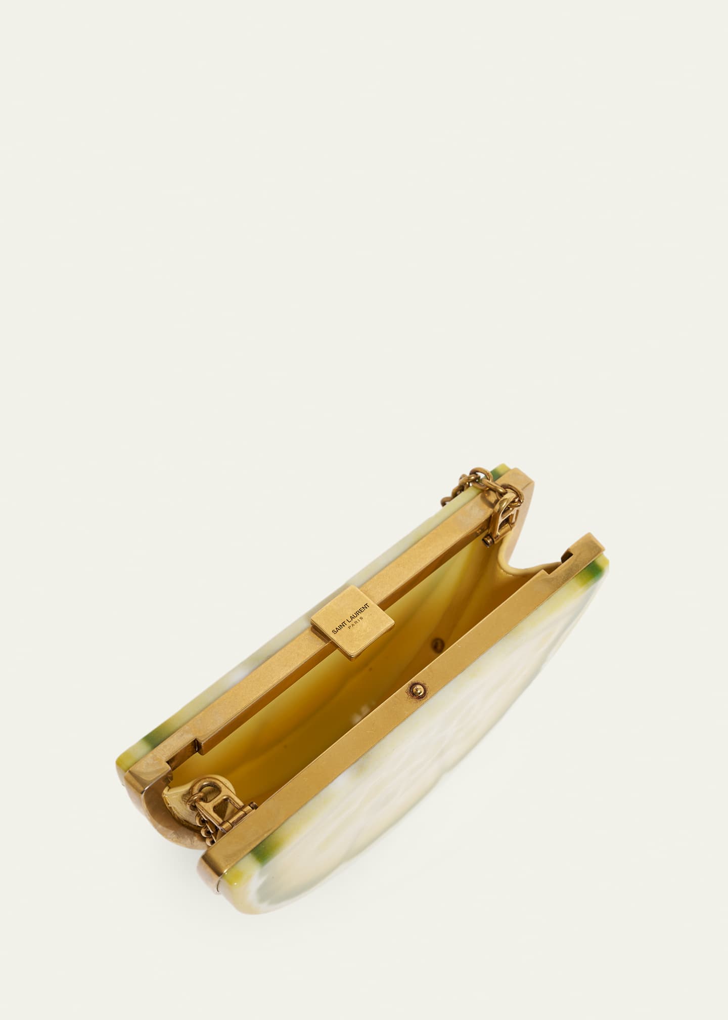 Saint Laurent Mini Lemon Wedge Resin Clutch Bag - Bergdorf Goodman