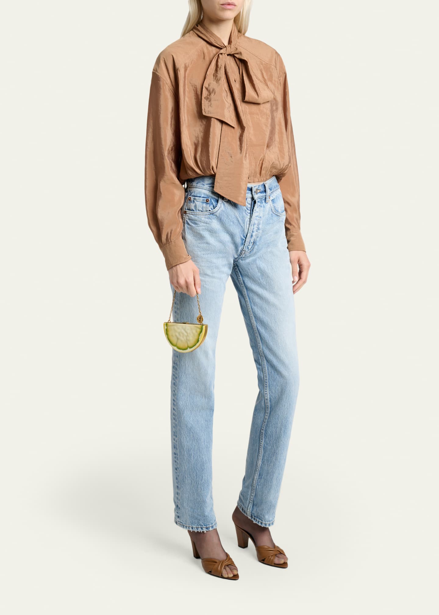 Saint Laurent Mini Lemon Wedge Resin Clutch Bag - Bergdorf Goodman