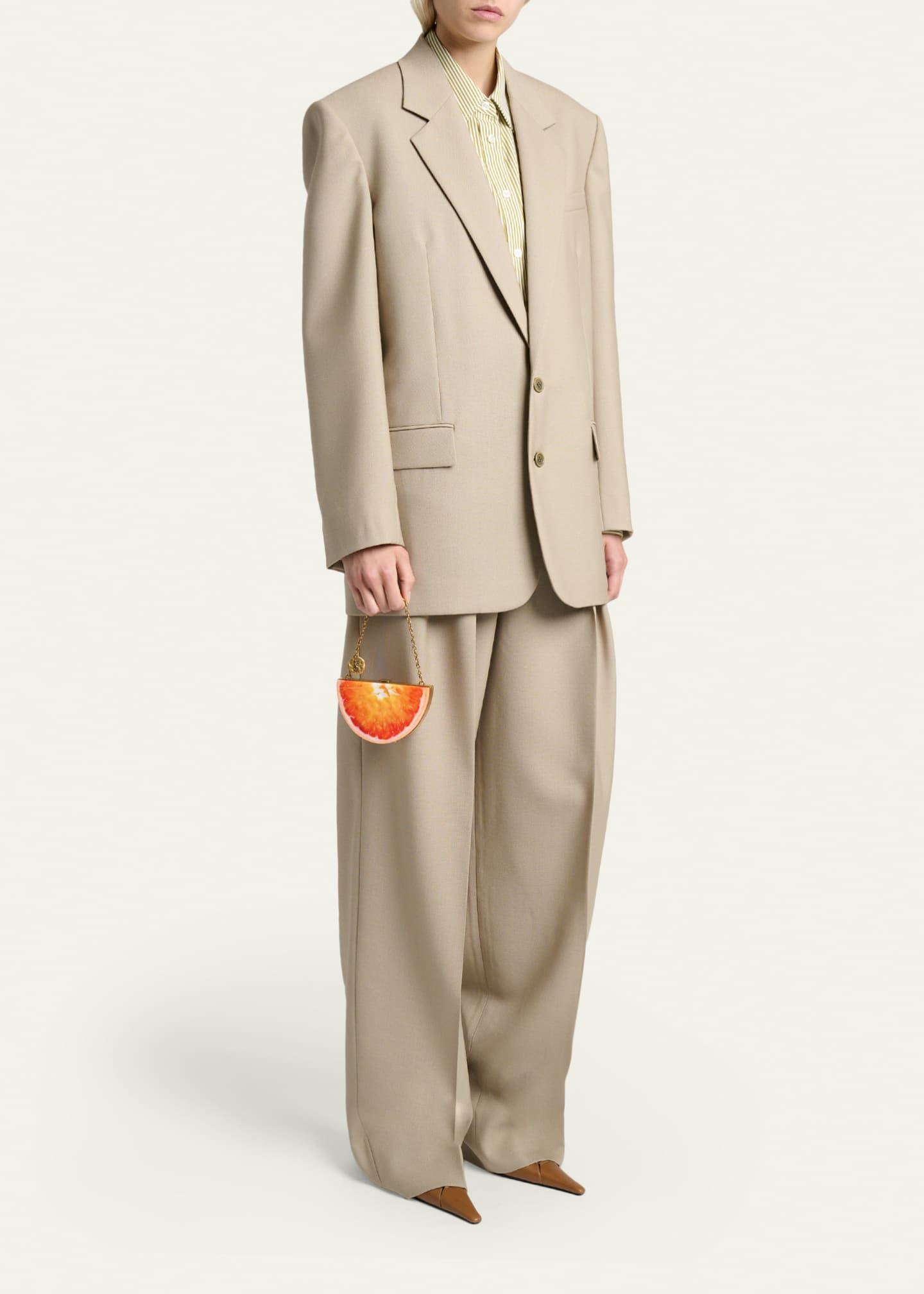 Saint Laurent Mini Orange Wedge Resin Clutch Bag - Bergdorf Goodman