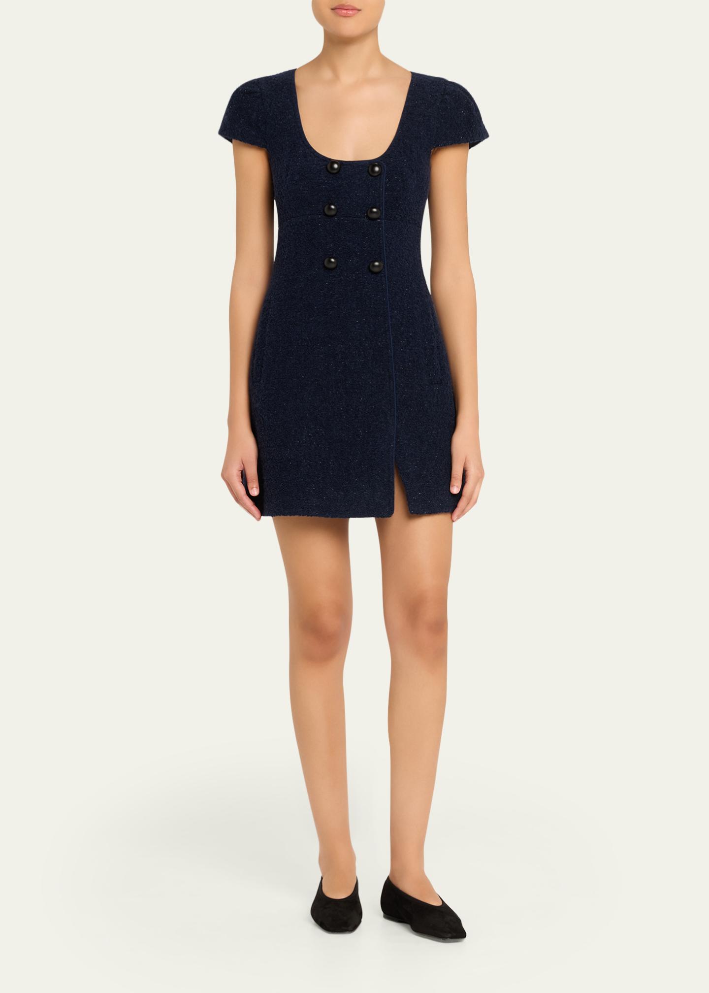 Self-Portrait Textured Boucle Mini Dress - Bergdorf Goodman