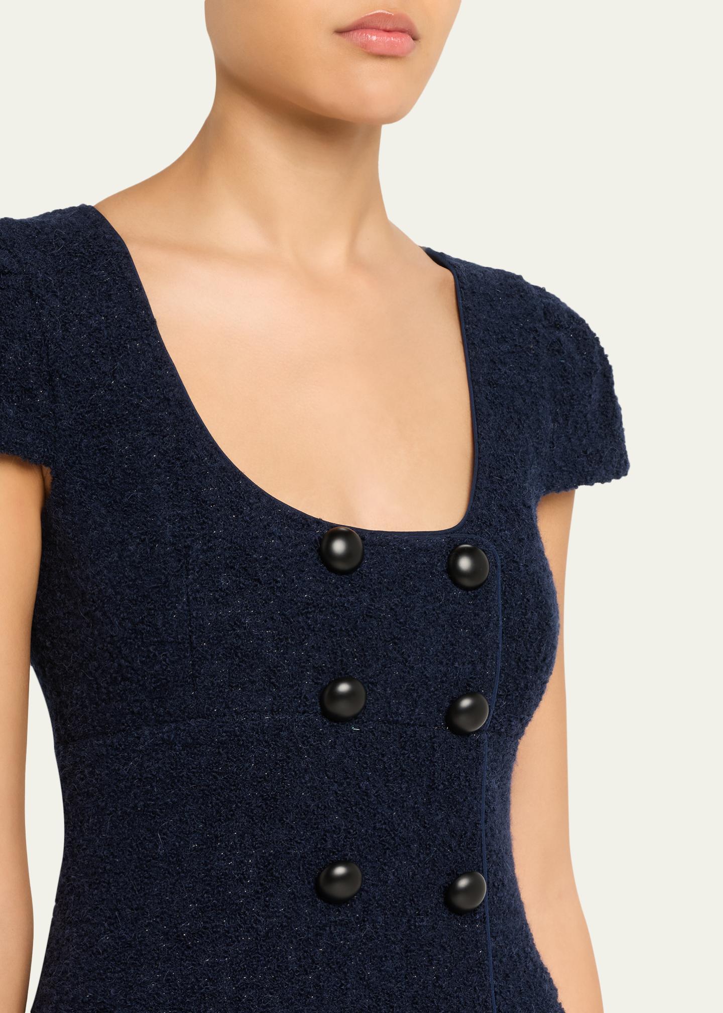 Self-Portrait Textured Boucle Mini Dress - Bergdorf Goodman