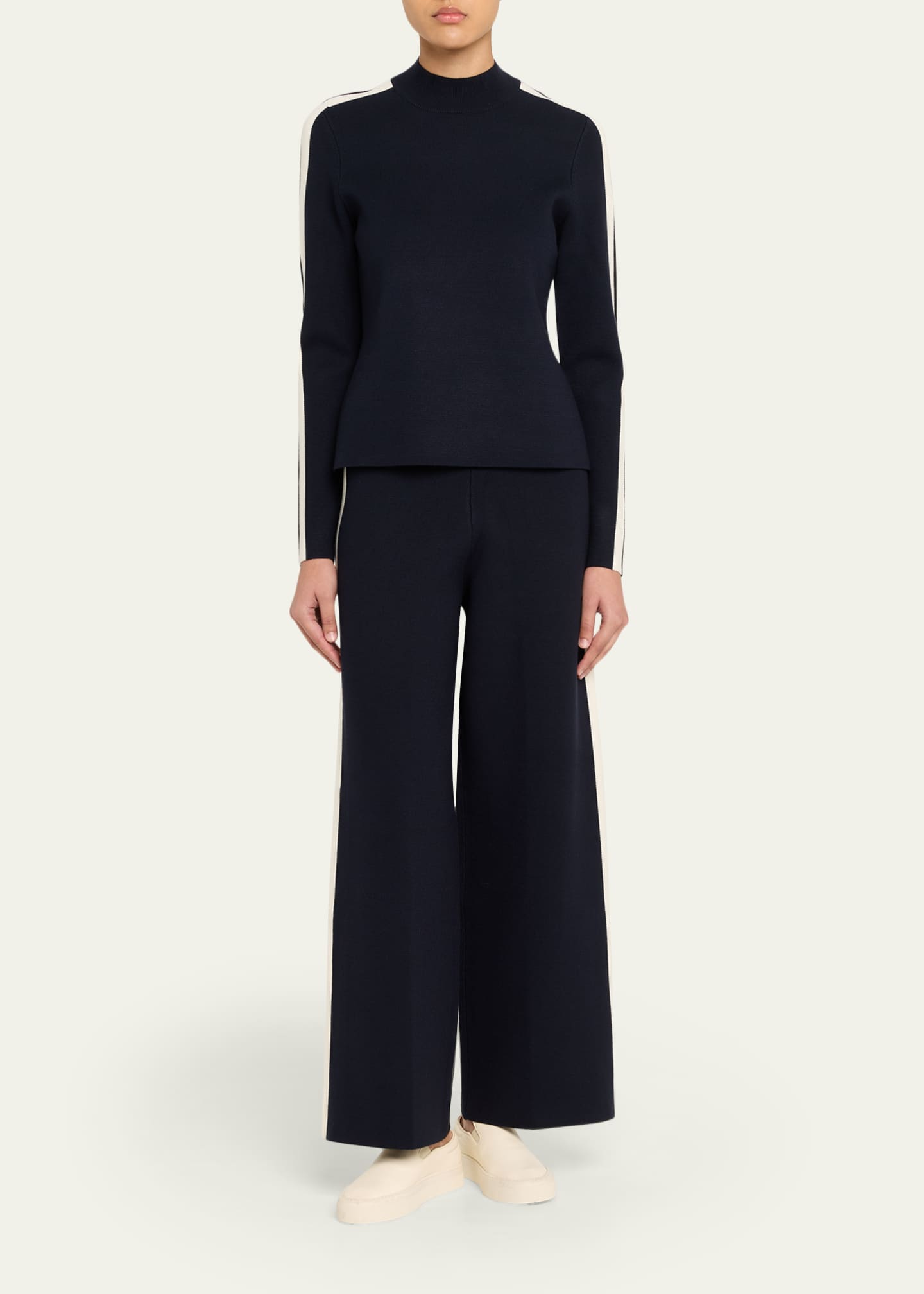 美品★37,400円 BRIEFING あったかウールセーター完売品 黒×白XL Veronica Beard Asante Knit Pullover - Bergdorf Goodman