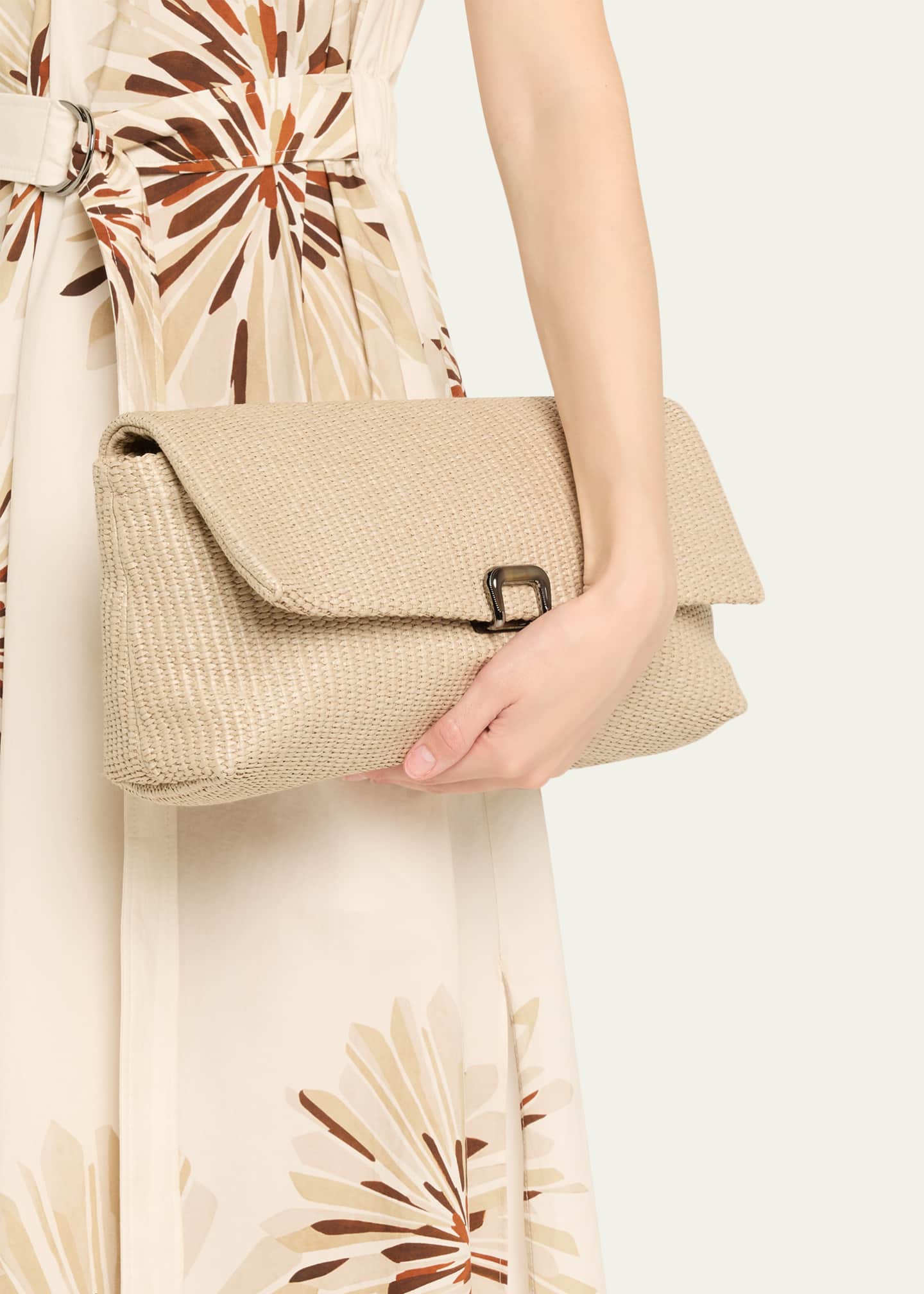 BRUNELLO CUCINELLI - 専用◇ファビアナフィリッピ◇さりげなくお洒落感漂う極上シルクウールカシミヤニット Brunello Cucinelli Medium Woven Raffia Clutch Bag - Bergdorf Goodman