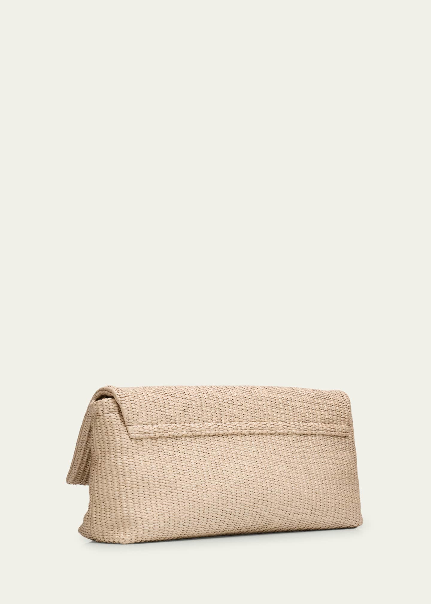 Brunello Cucinelli Medium Woven Raffia Clutch Bag - Bergdorf Goodman