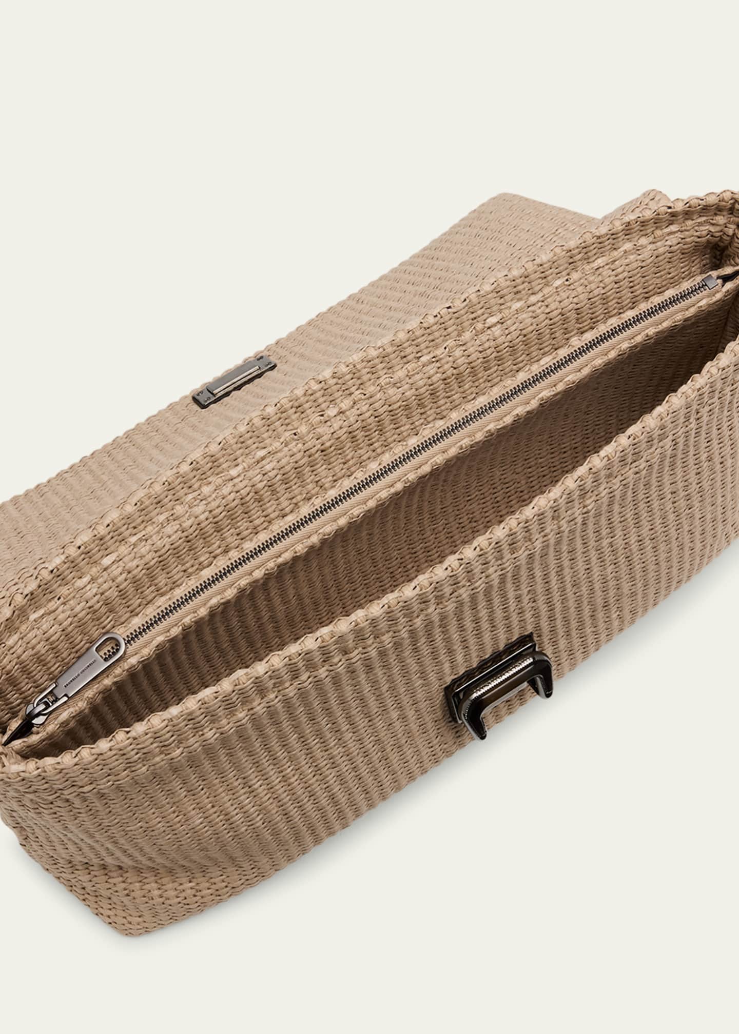 Brunello Cucinelli Medium Woven Raffia Clutch Bag - Bergdorf Goodman