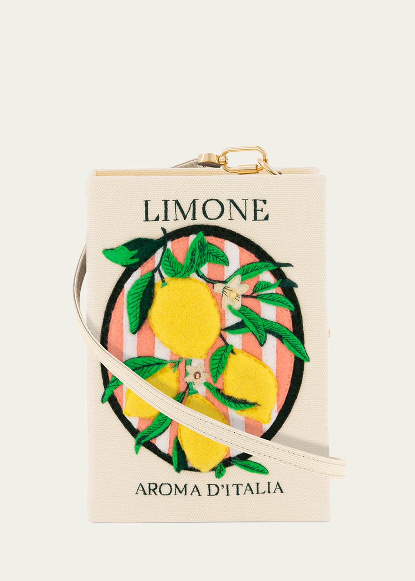 Olympia Le-Tan Aroma D'Italia Book Clutch Bag with Strap