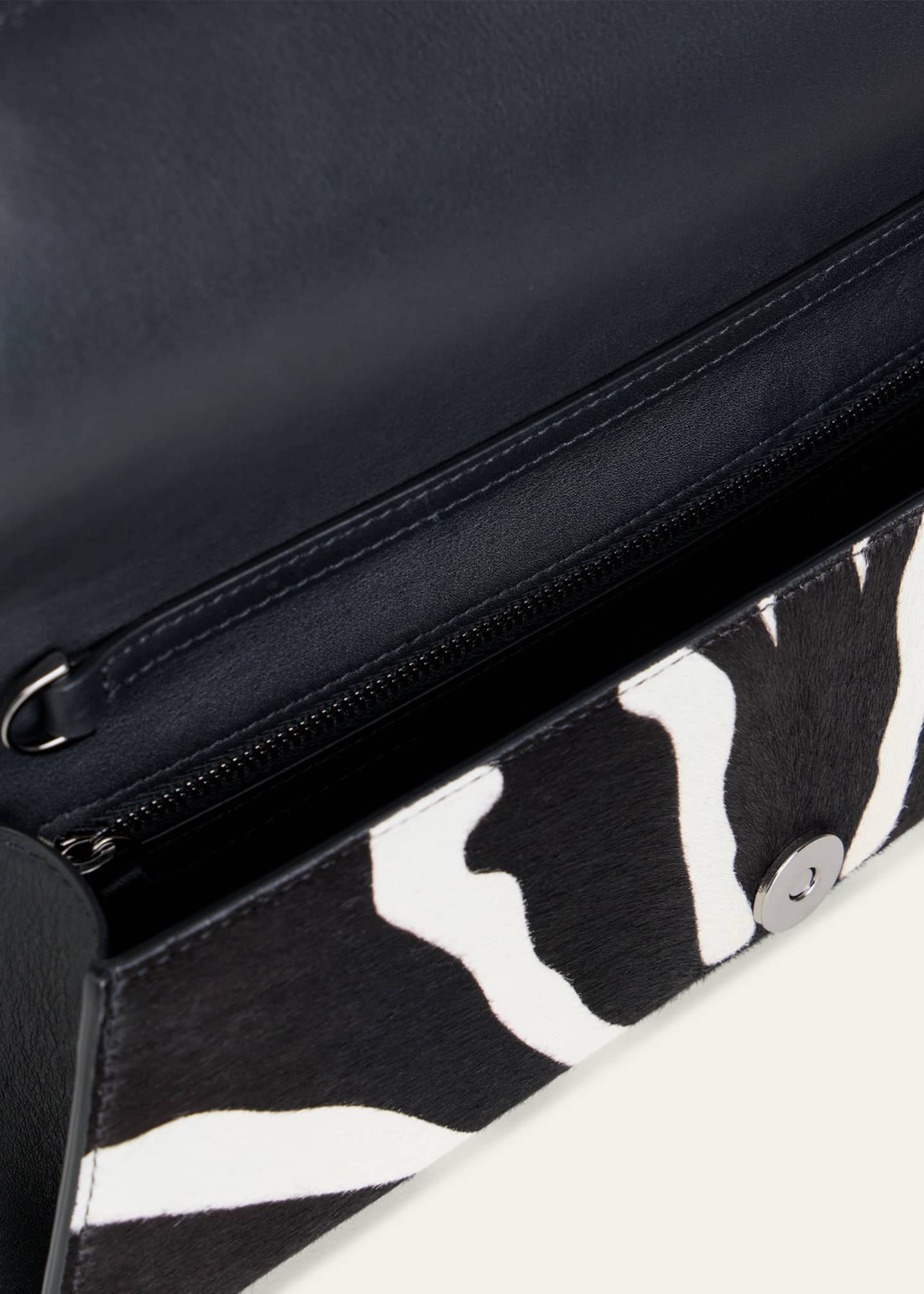 Akris Small Zebra-Print Calf Hair Clutch Bag - Bergdorf Goodman