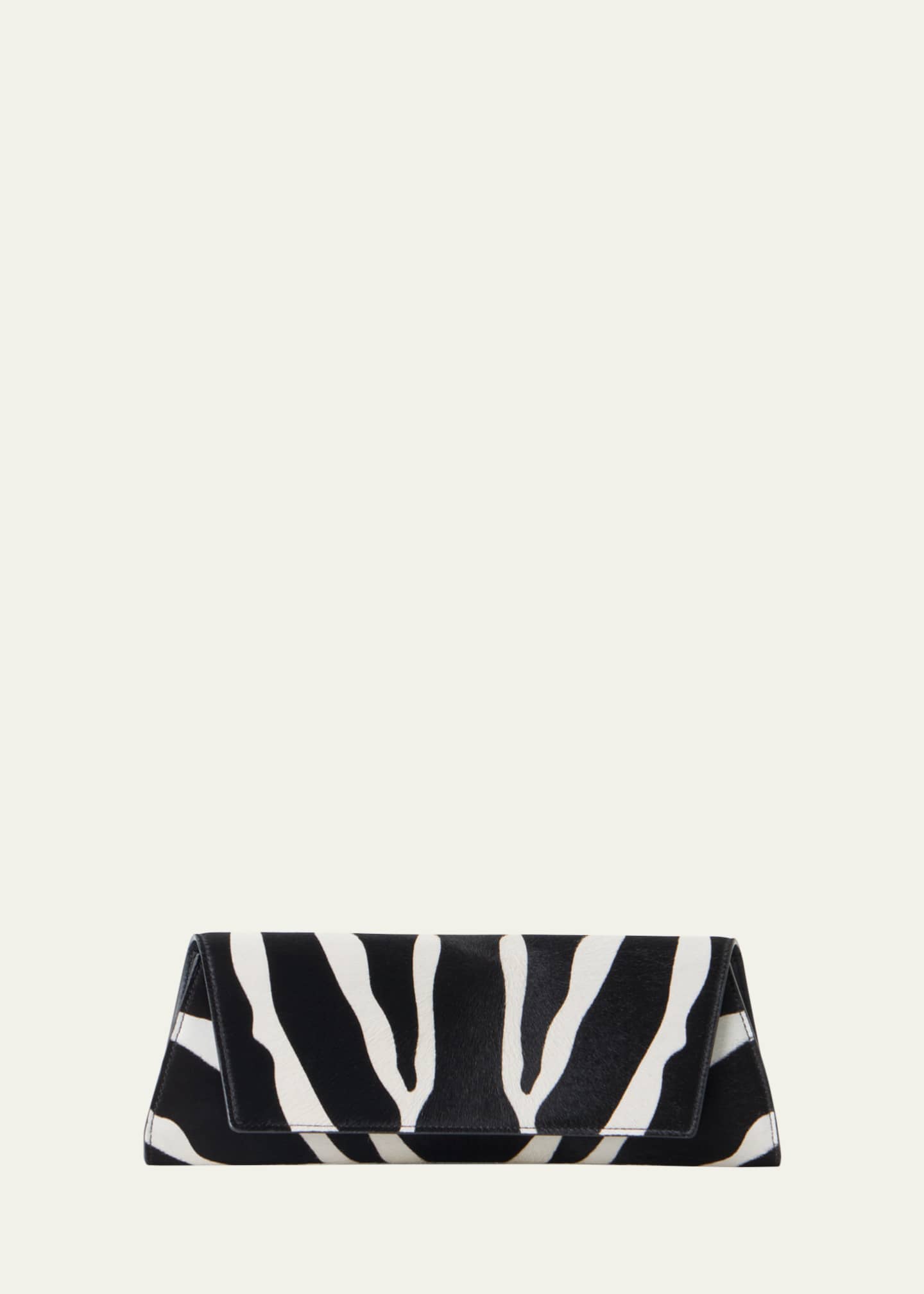 Akris Small Zebra-Print Calf Hair Clutch Bag - Bergdorf Goodman
