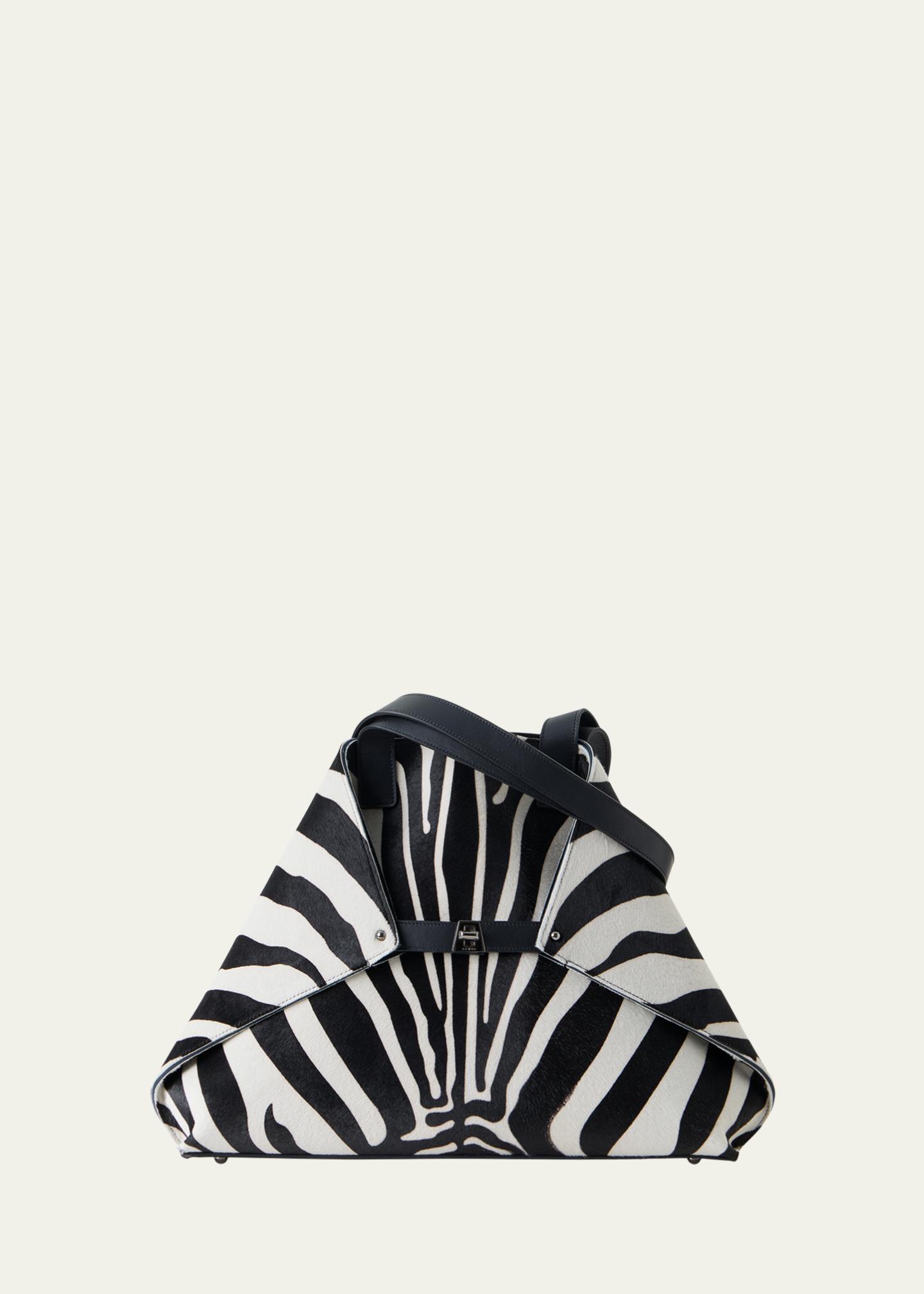 Akris Ai Medium Zebra-Print Top-Handle Tote Bag - Bergdorf Goodman