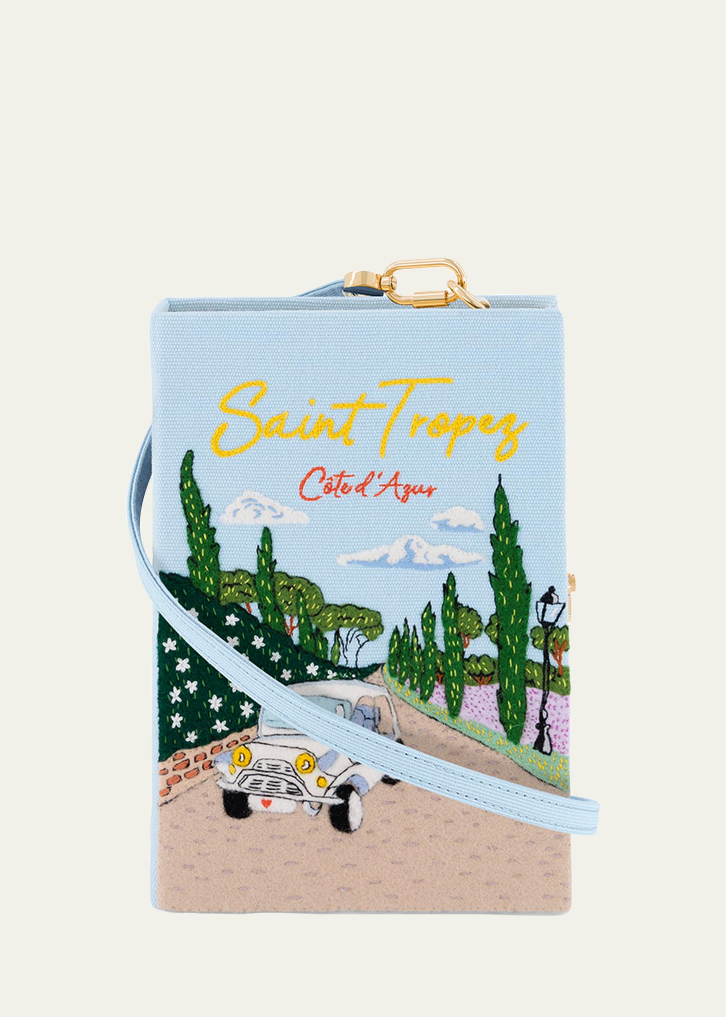 Olympia Le-Tan Saint Tropez Book Clutch Bag with Strap - Bergdorf 