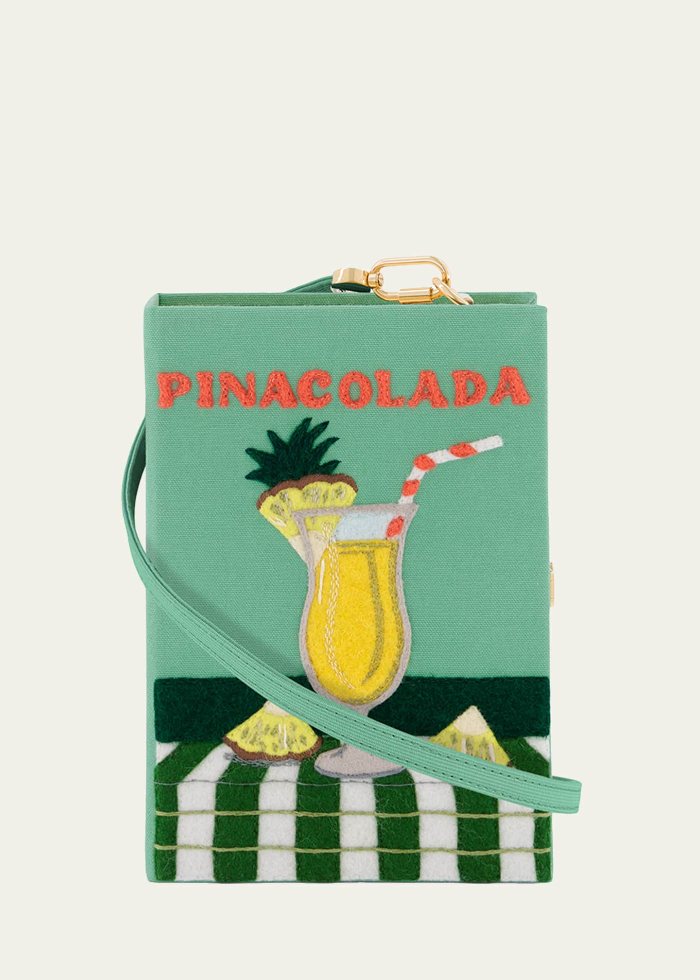 Olympia Le-Tan Pina Colada Book Clutch Bag with Strap - Bergdorf