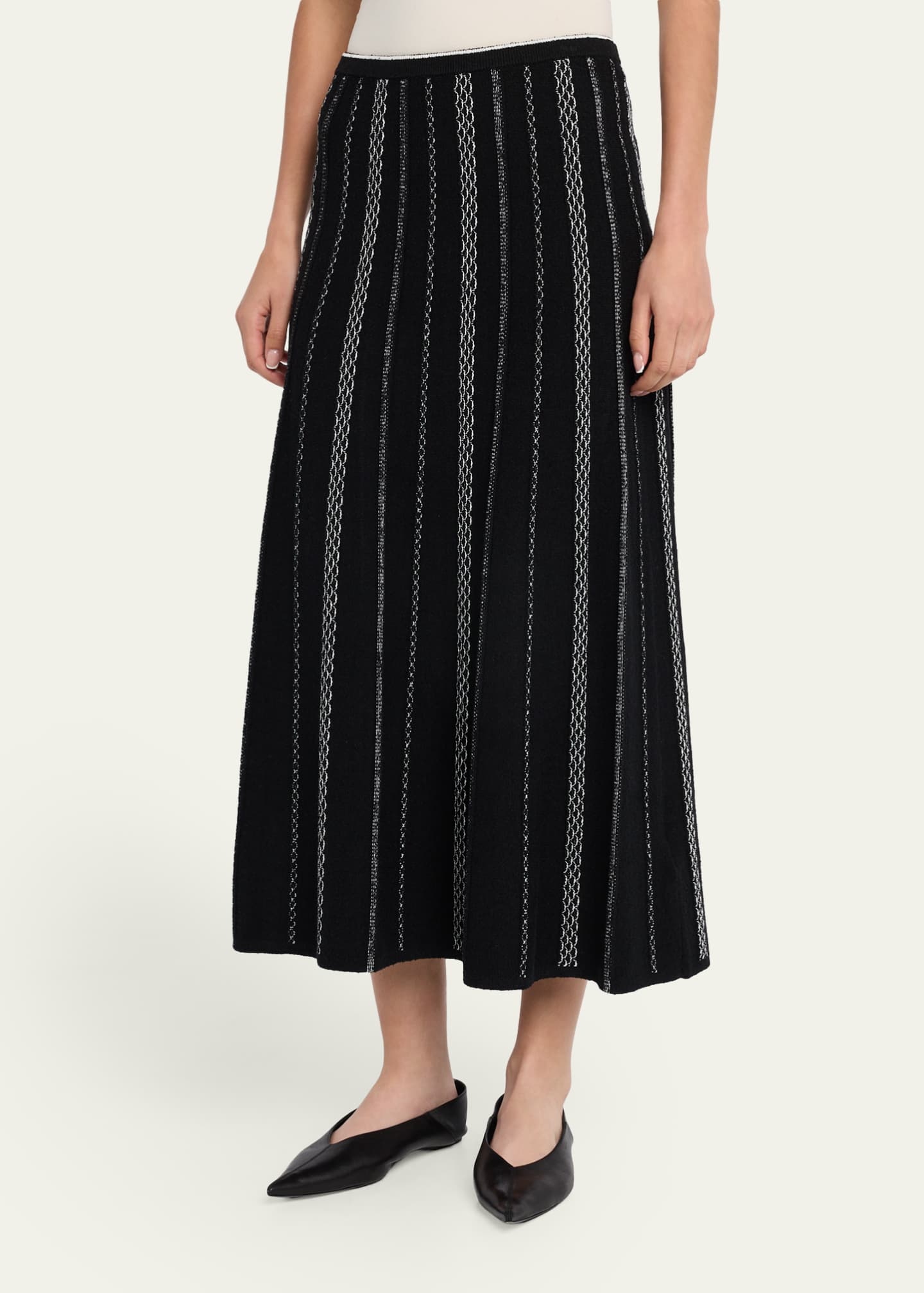 Proenza Schouler White Label Morena Textured Knit Midi Skirt