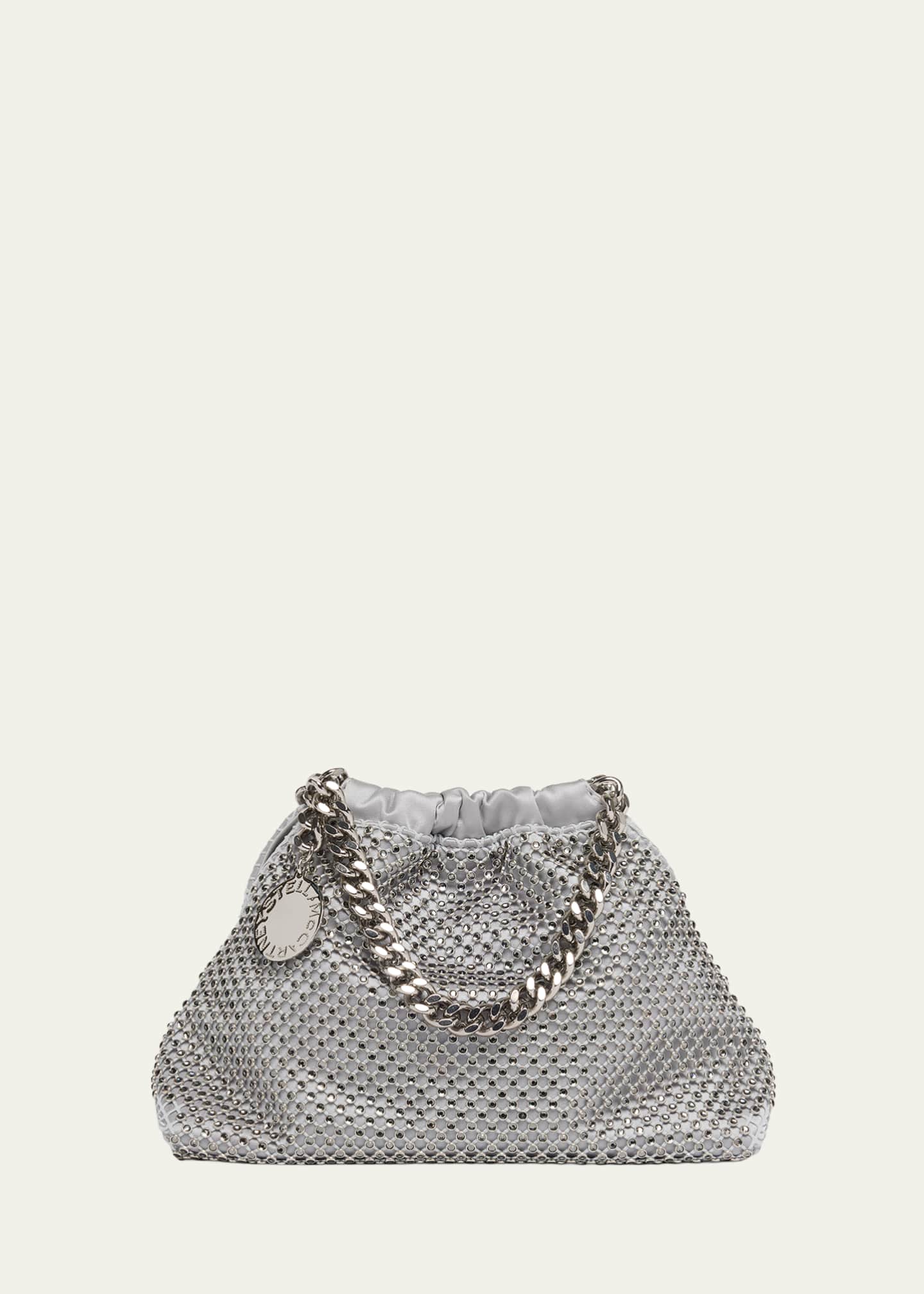 Stella McCartney Falabella Small Rhinestone Mesh Top Handle Bag