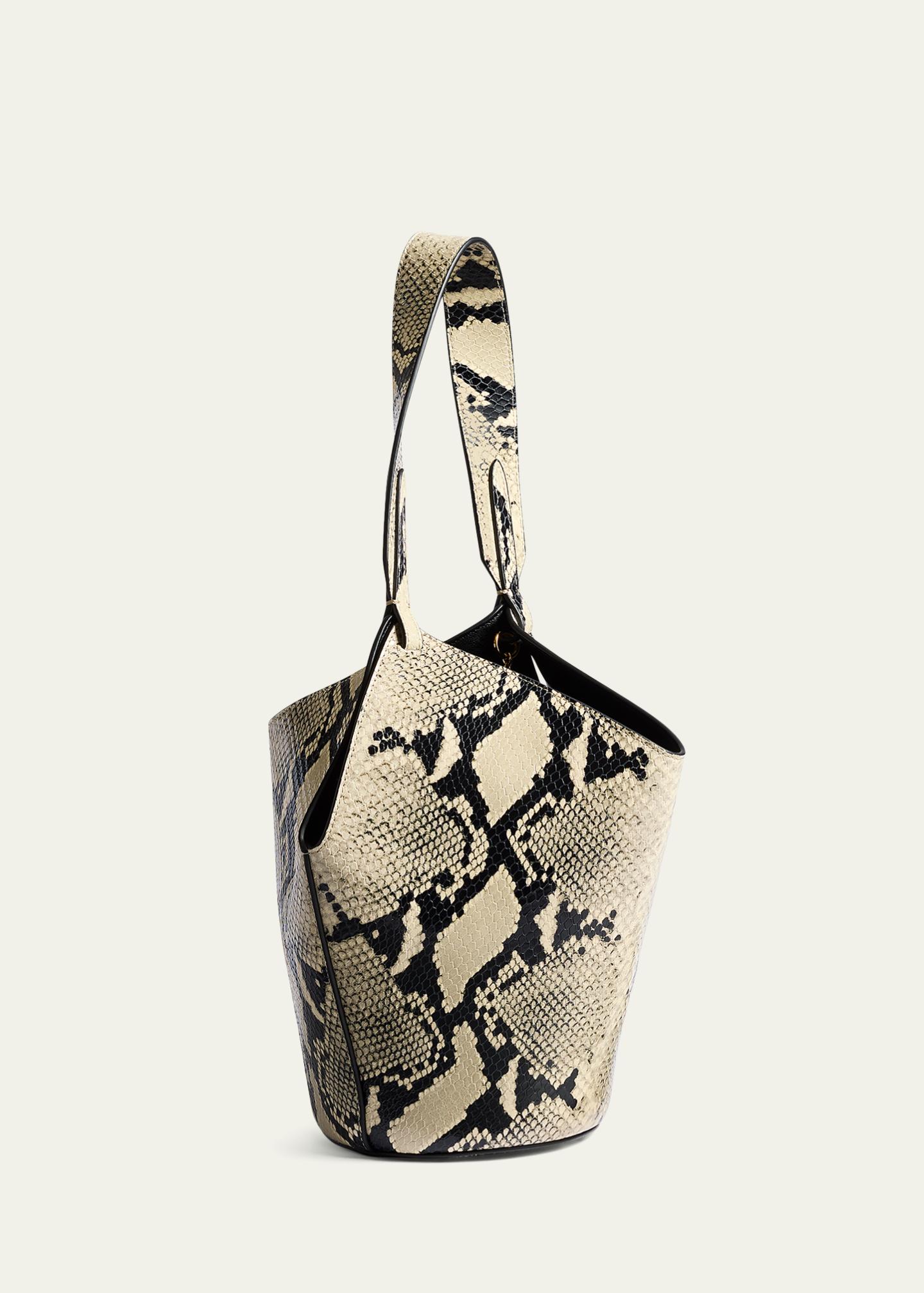 Khaite Lotus Mini Python-Embossed Leather Tote Bag - Bergdorf Goodman