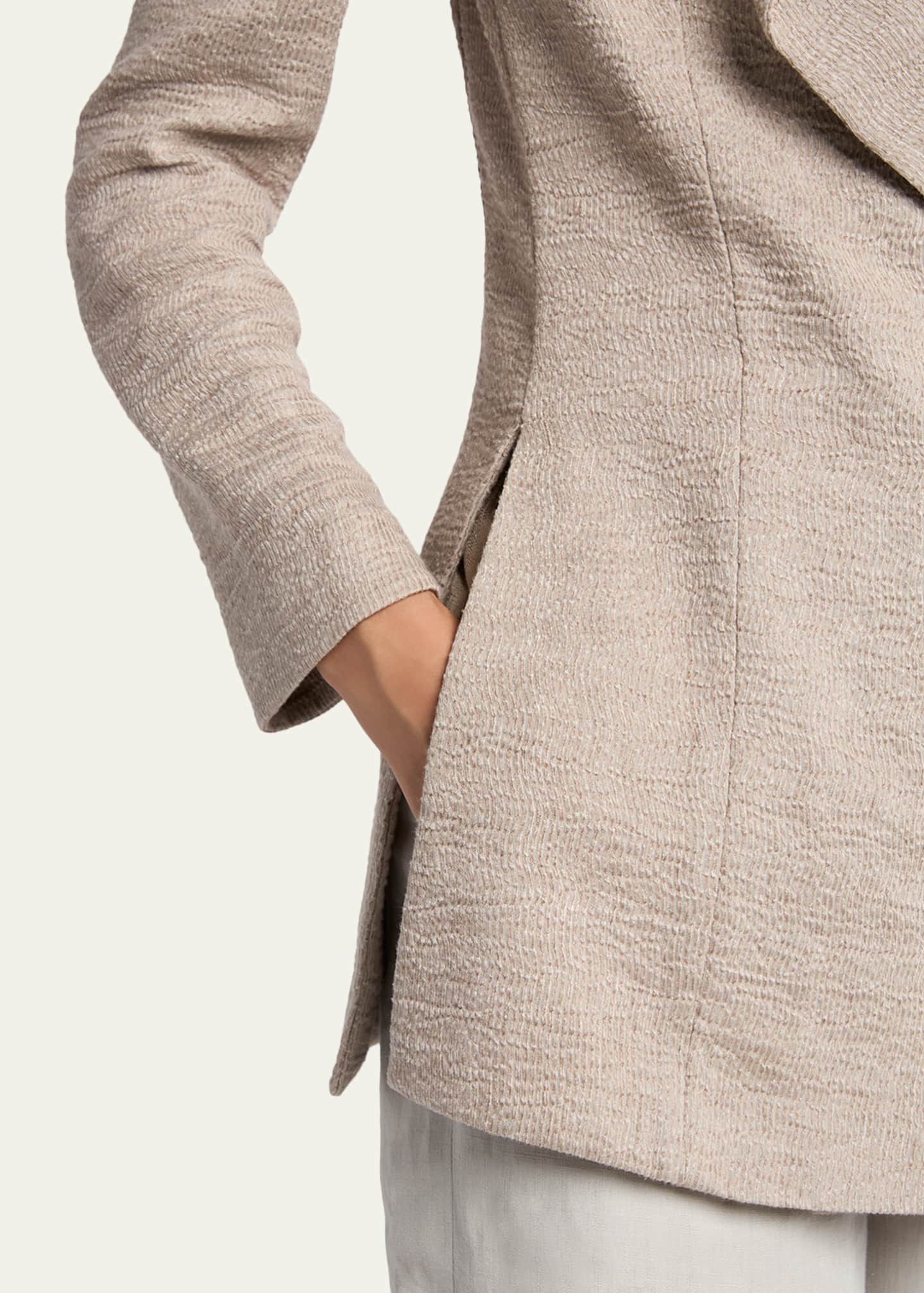 Giorgio Armani Linen Crepe Double-Breasted Jacket - Bergdorf Goodman