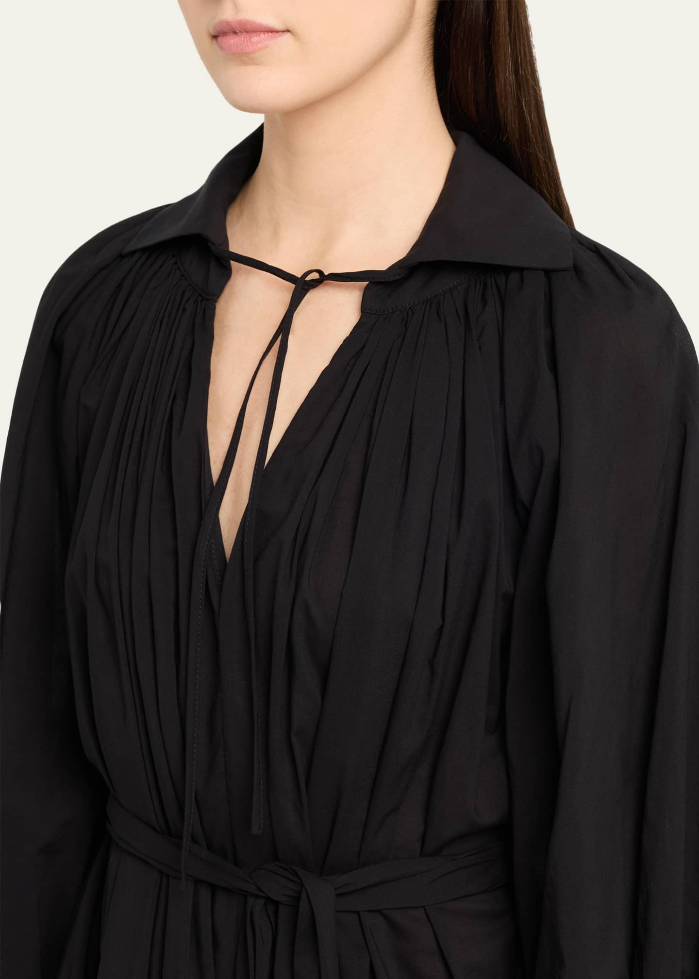 lisa marie fernandez maxi dress THE POET DRESS in SEA Striped Linen SEA Striped Linen / 2024SP265 SSL / 1