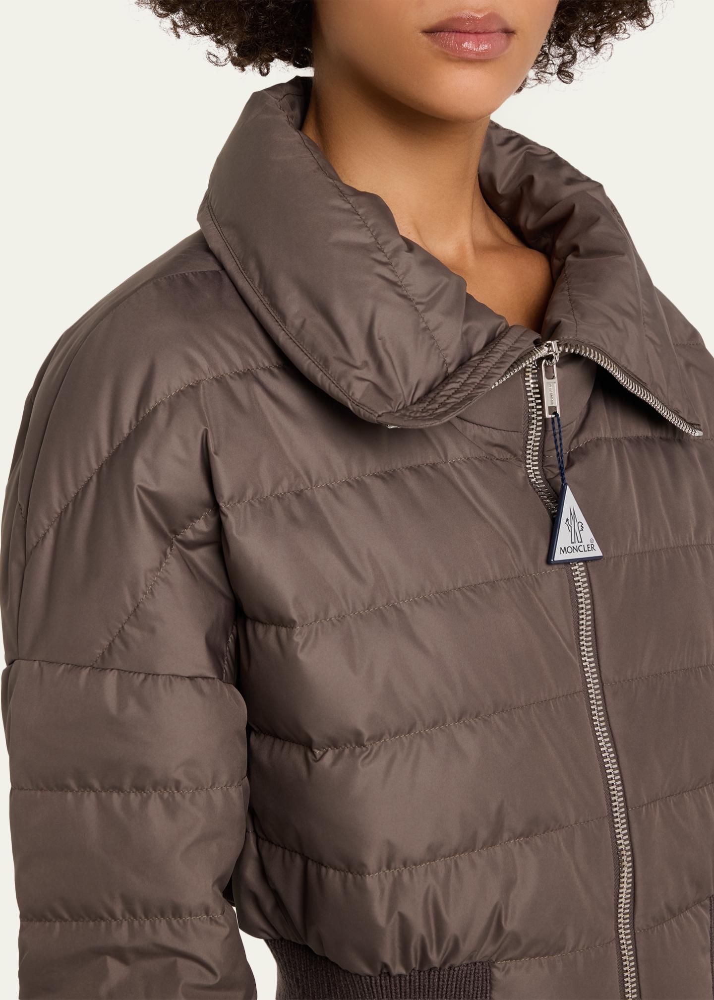 Moncler + Rick Owens Funnel Neck Crop Down Jacket - Bergdorf Goodman