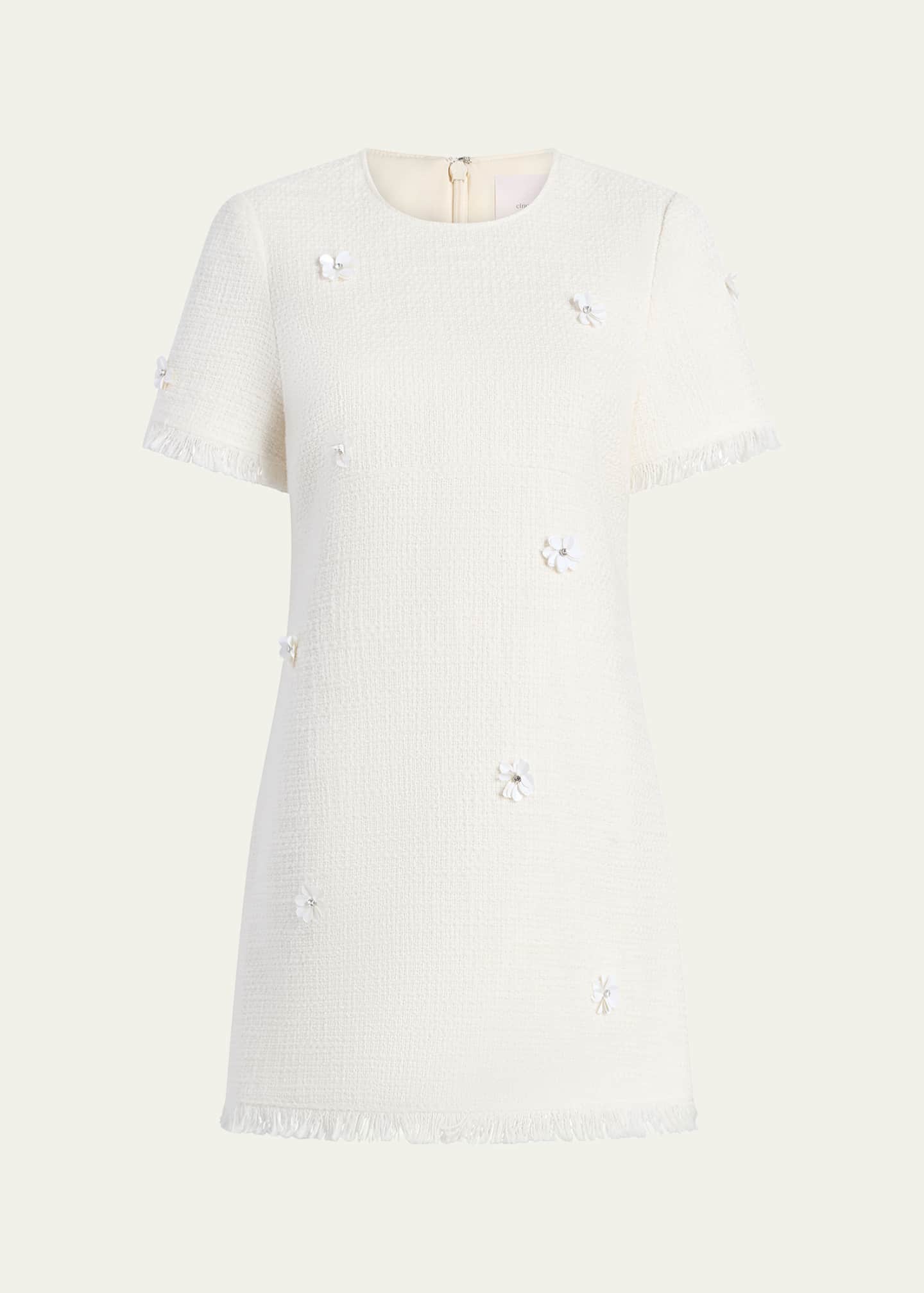 Cinq a Sept Crunchy Flower Tweed Mini Dress - Bergdorf Goodman