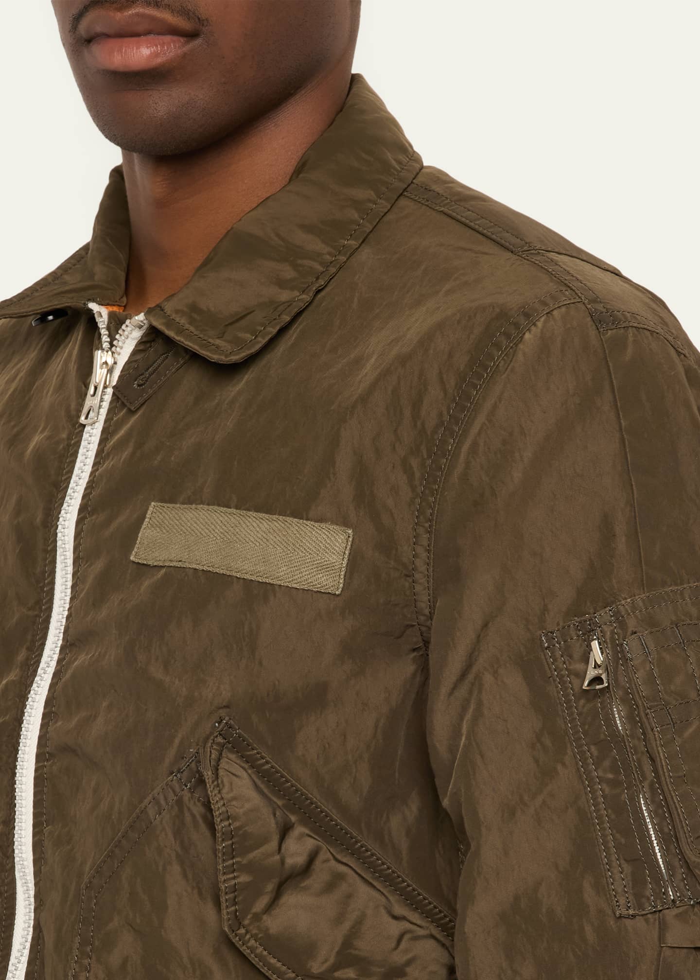 SACAI Men's Crinkle Nylon Bomber Jacket - Bergdorf Goodman