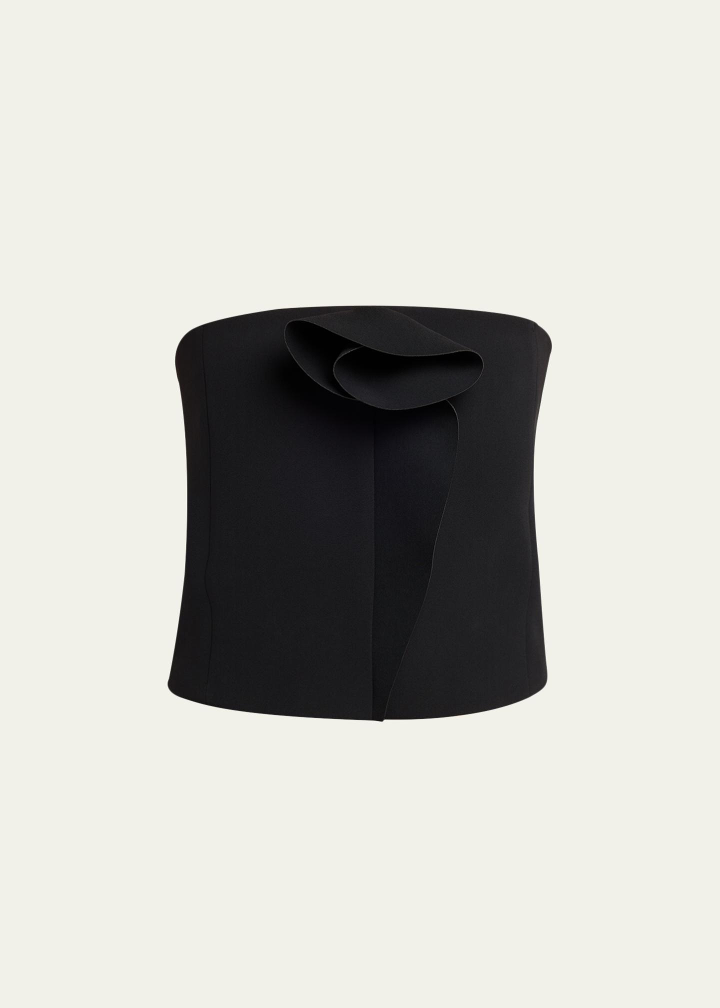 Giorgio Armani Rosette Strapless Silk Top - Bergdorf Goodman