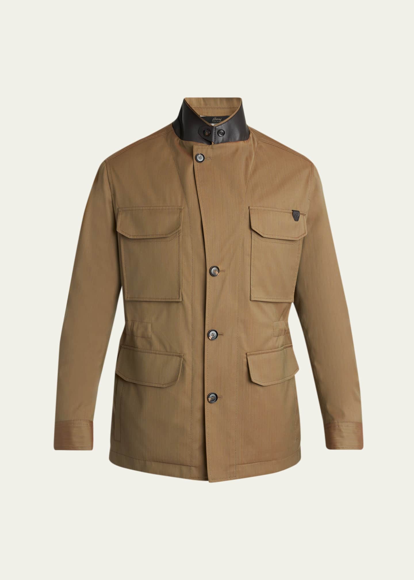 Brioni Men's Wool-Blend Sahariana Jacket - Bergdorf Goodman