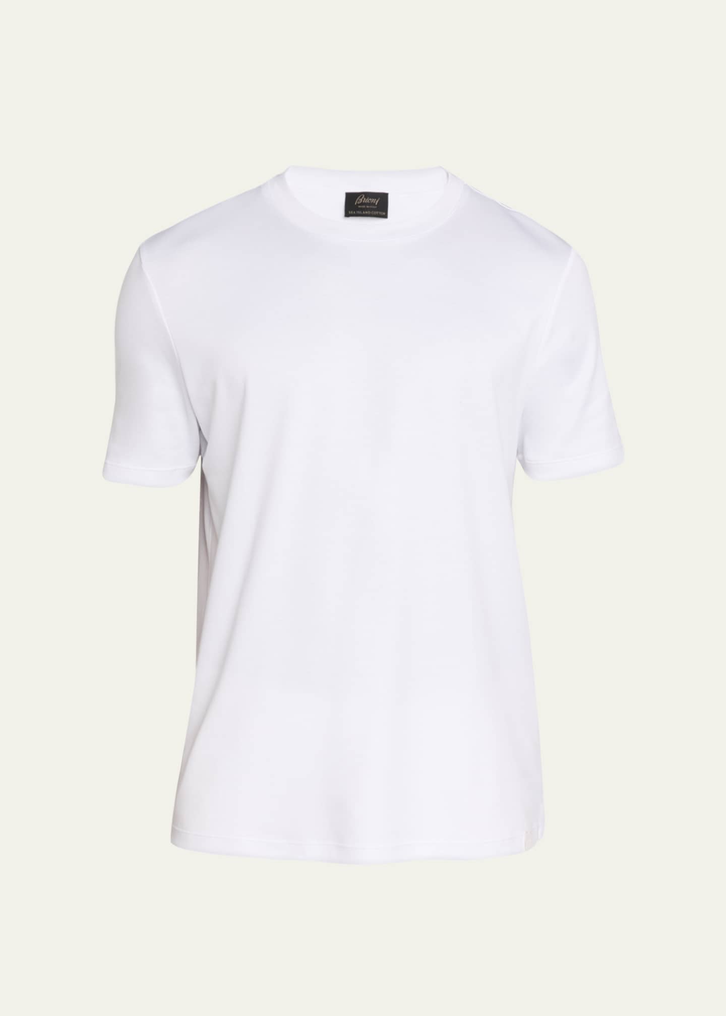 Brioni Men's Sea Island Cotton Crewneck T-Shirt - Bergdorf Goodman