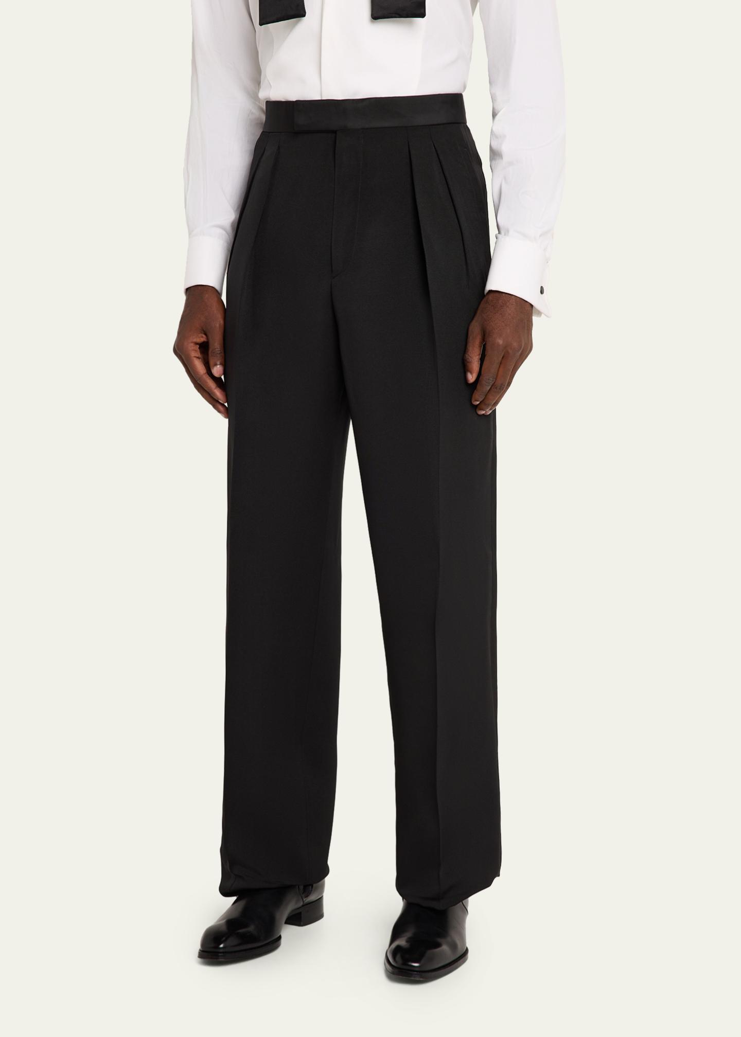 m　TOM FORD スラックス 2本セット TOM FORD Men's Straight-Leg Double-Pleated Trousers - Bergdorf Goodman