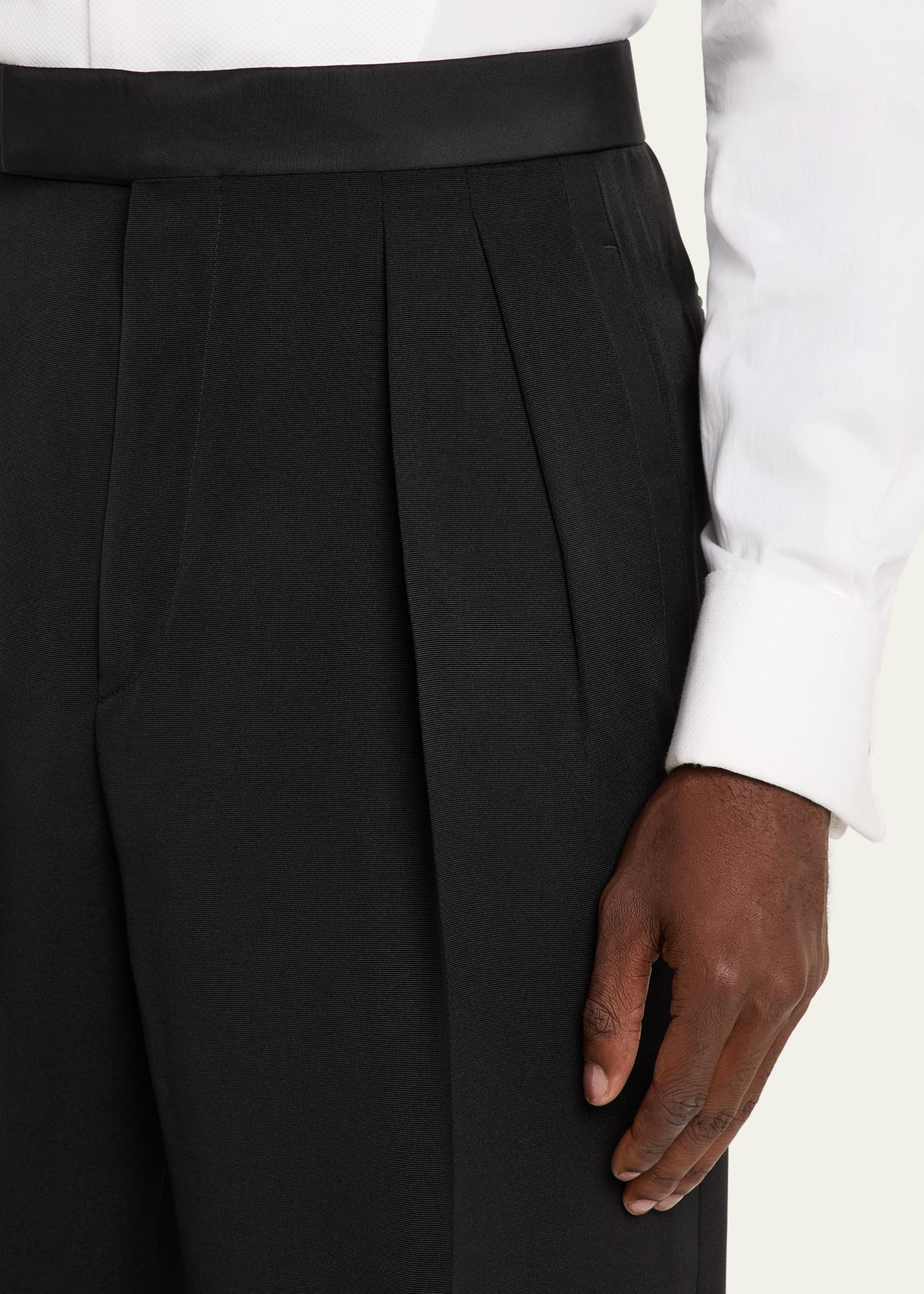 TOM FORD Men's Straight-Leg Double-Pleated Trousers - Bergdorf Goodman