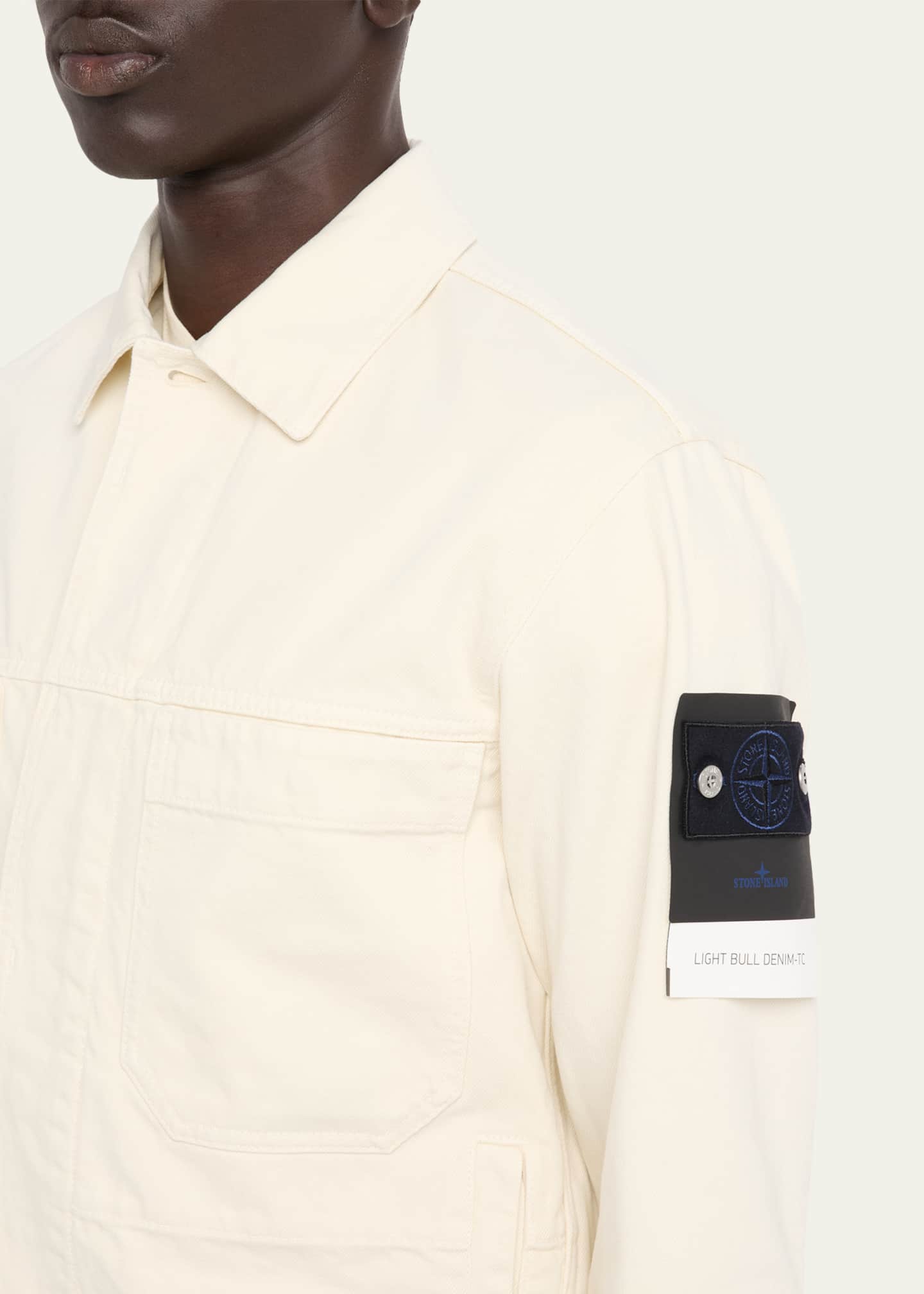 Stone Island Men's Light Bull Denim-TC Jacket - Bergdorf Goodman