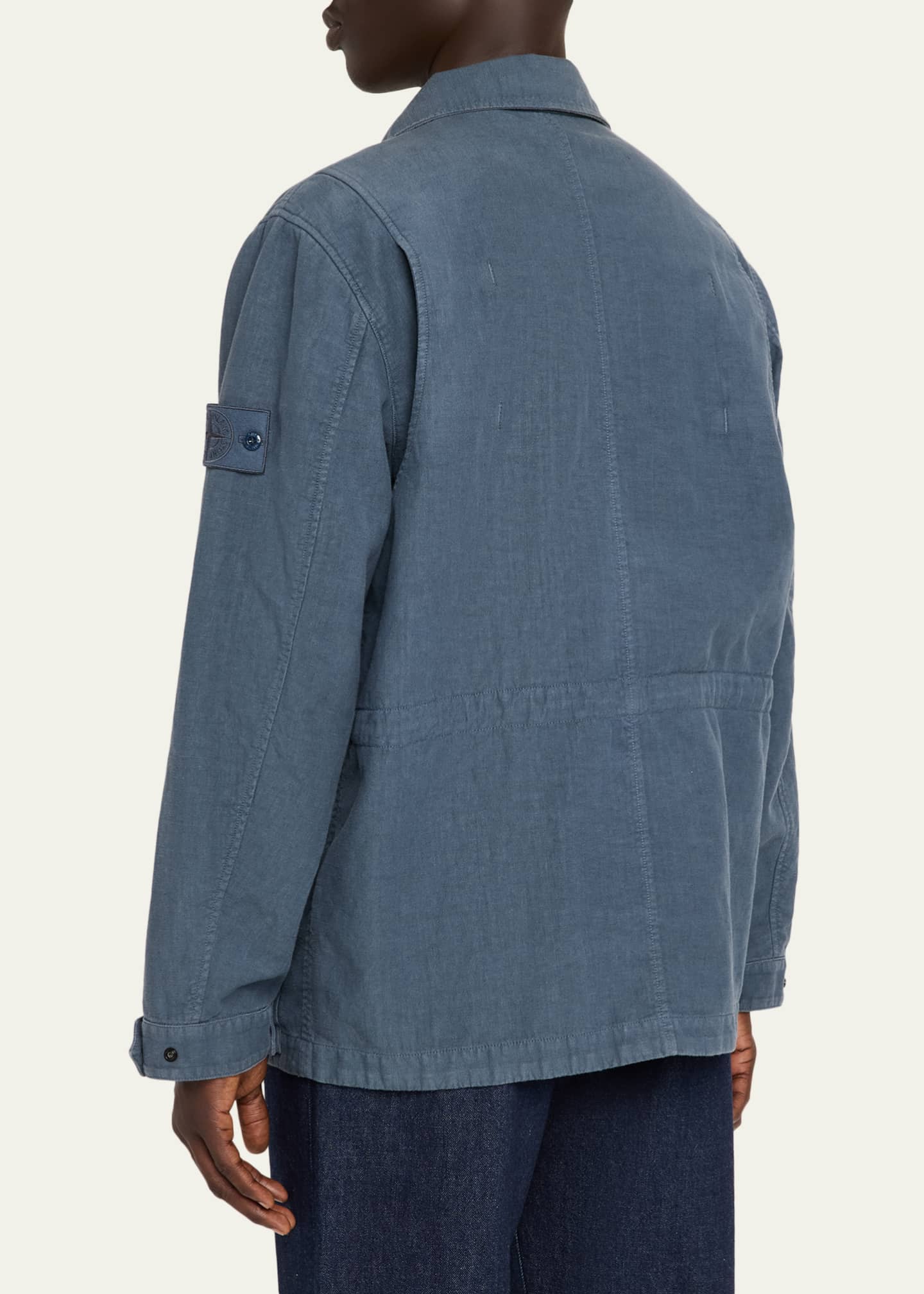 Stone Island Men's Ghost Linen-Blend Field Jacket - Bergdorf Goodman